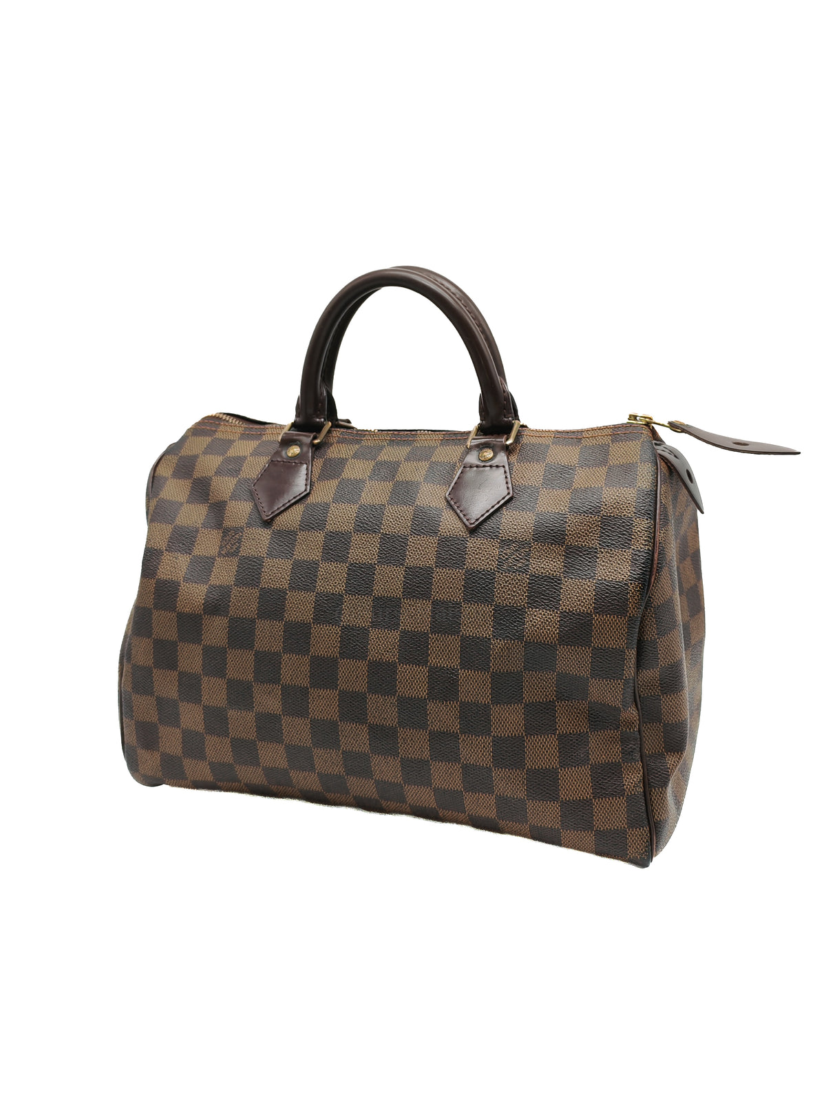 Louis Vuitton Speedy 30 in Damier Ebene Canvas and Gold Hardware (Datecode: SP1087) | Purse Maison Luxury Bags Shop