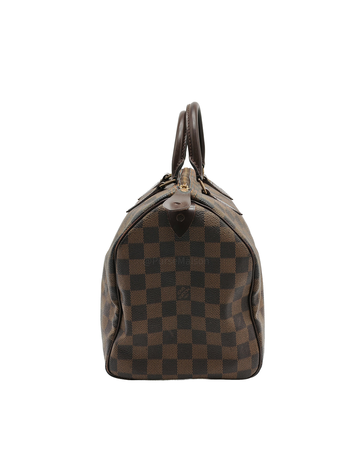 Louis Vuitton Speedy 30 in Damier Ebene Canvas and Gold Hardware (Datecode: SP1087) | Purse Maison Luxury Bags Shop