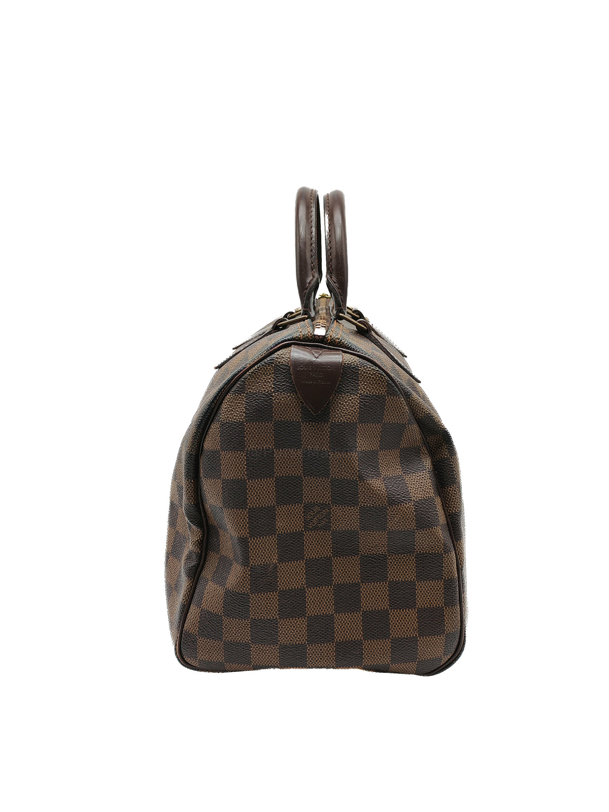 Louis Vuitton Speedy 30 in Damier Ebene Canvas and Gold Hardware (Datecode: SP1087) | Purse Maison Luxury Bags Shop