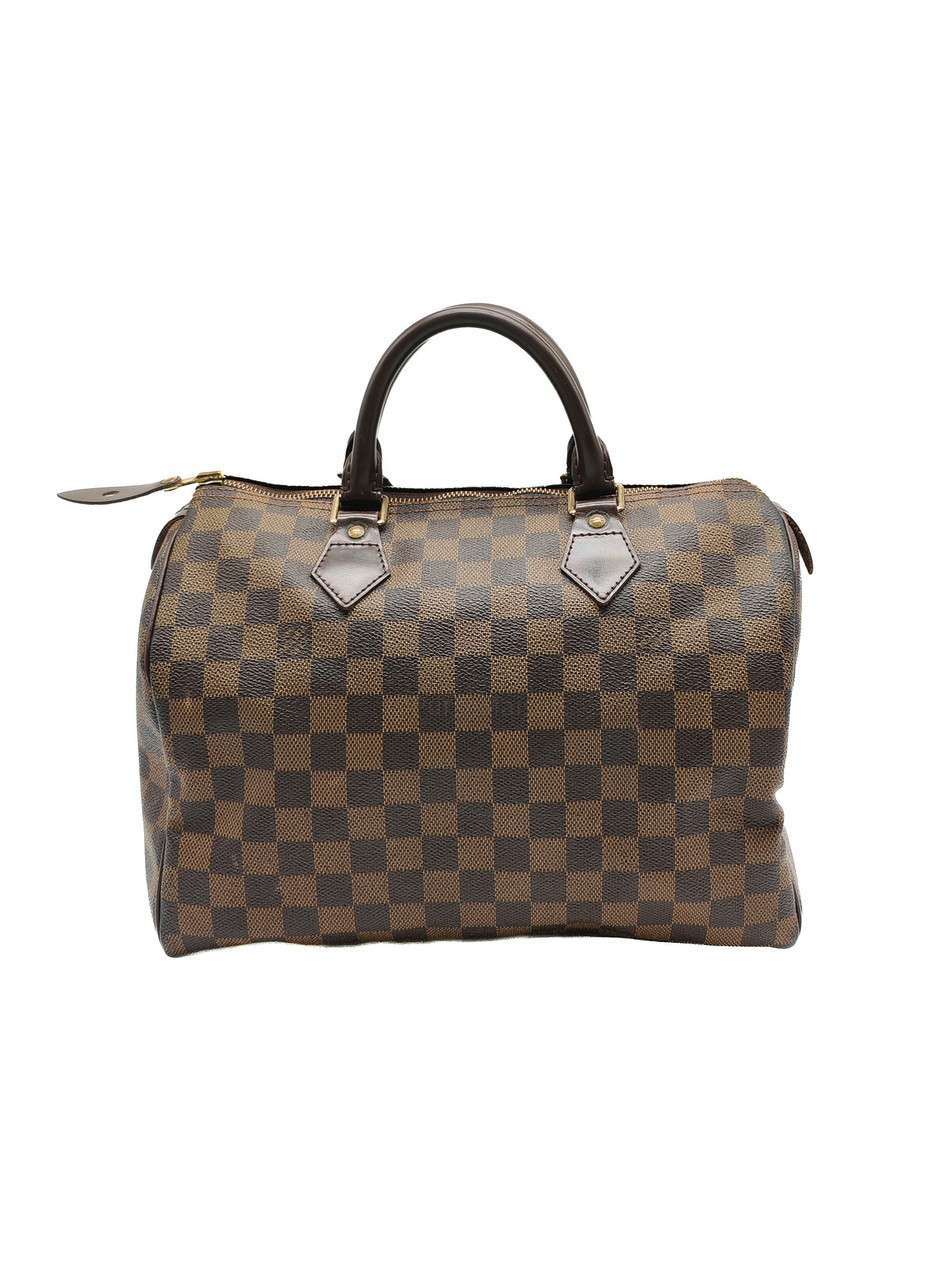 Louis Vuitton Speedy 30 in Damier Ebene Canvas and Gold Hardware (Datecode: SP1087) | Purse Maison Luxury Bags Shop