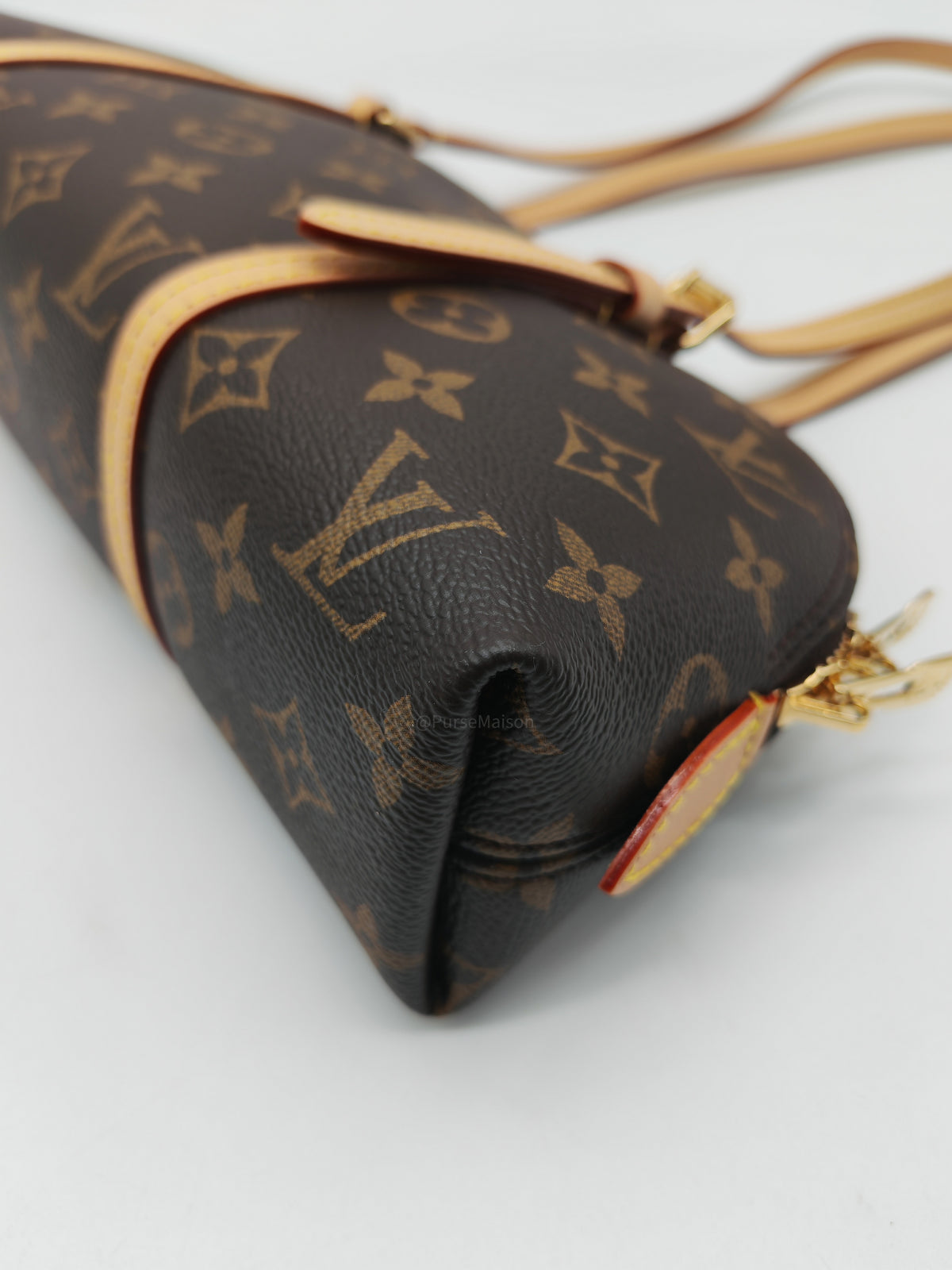 Louis Vuitton Squire East West Handbag in Monogram Canvas and Gold Hardware Microchip | Purse Maison Luxury Bags Shop
