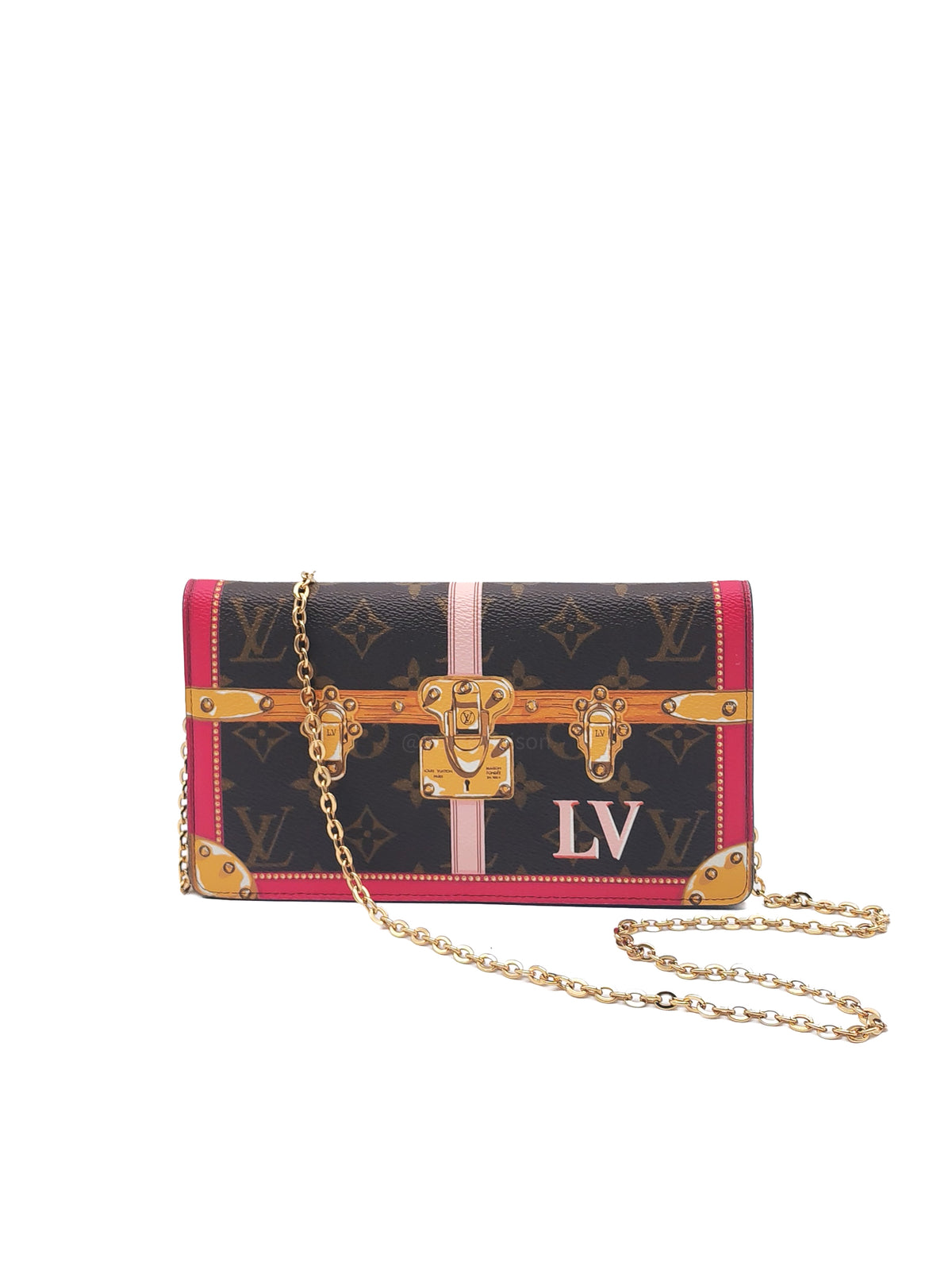 Louis Vuitton Summer Trunks Pochette Weekend Bag in Monogram Canvas and Gold Hardware (Datecode: UB1178) | Purse Maison Luxury Bags Shop
