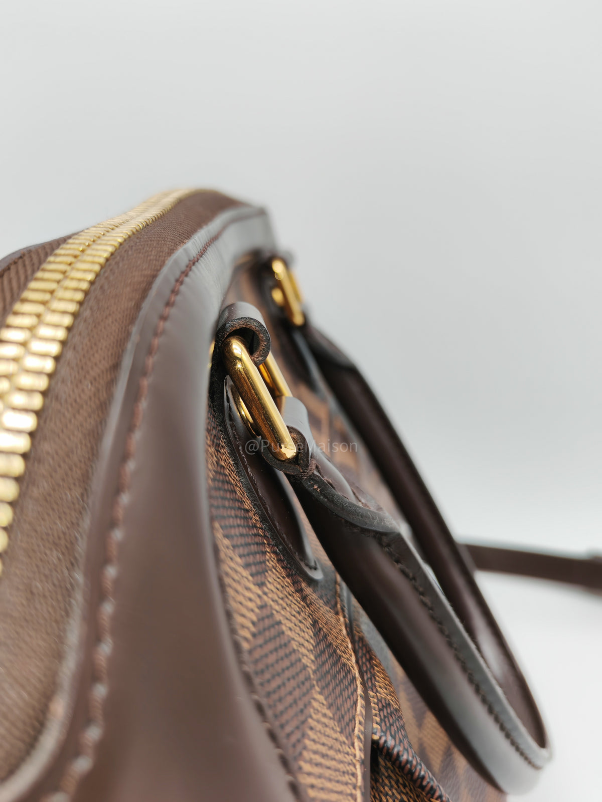 Louis Vuitton Trevi PM in Damier Ebene Canvas and Gold Hardware (Datecode: FL1080) | Purse Maison Luxury Bags Shop