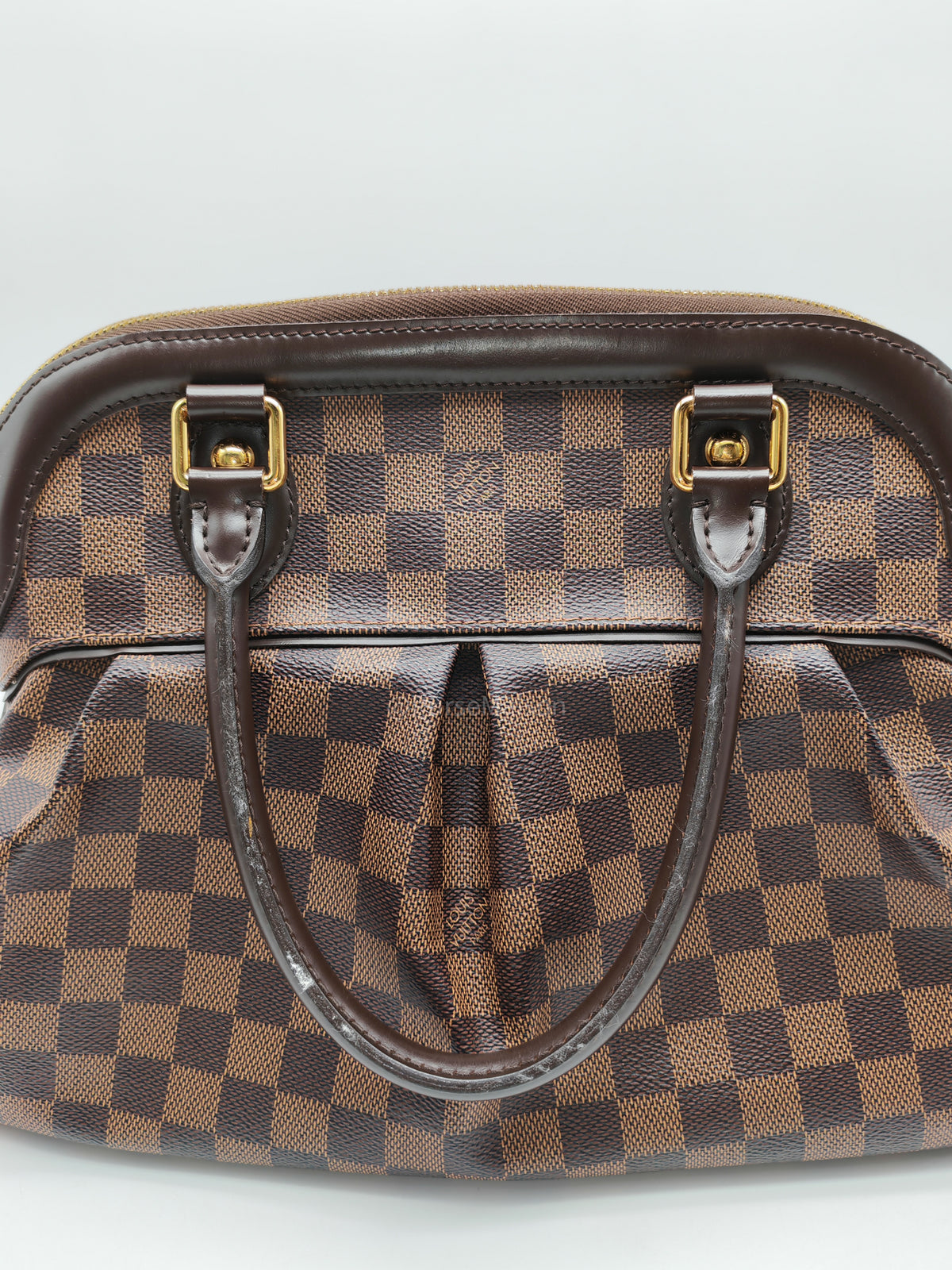 Louis Vuitton Trevi PM in Damier Ebene Canvas and Gold Hardware (Datecode: FL1080) | Purse Maison Luxury Bags Shop