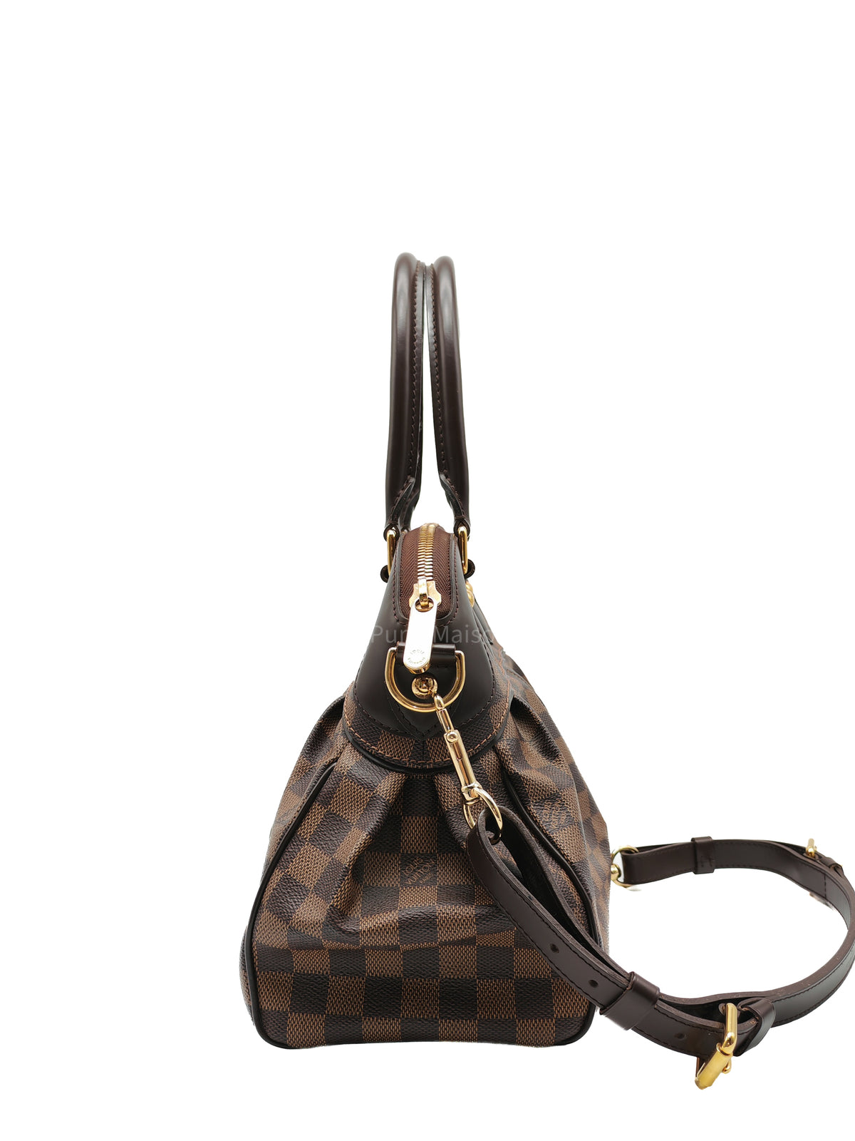 Louis Vuitton Trevi PM in Damier Ebene Canvas and Gold Hardware (Datecode: FL1080) | Purse Maison Luxury Bags Shop