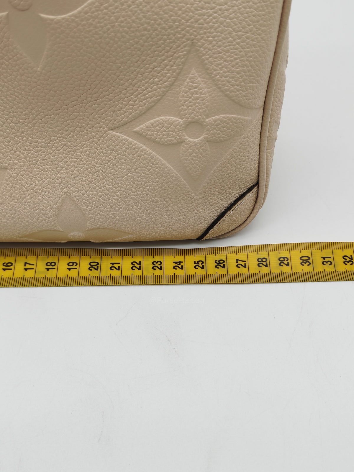 Louis Vuitton Trianon PM Handbag in Cream Grained Cowhide Leather and Gold Hardware Microchip | Purse Maison Luxury Bags Shop