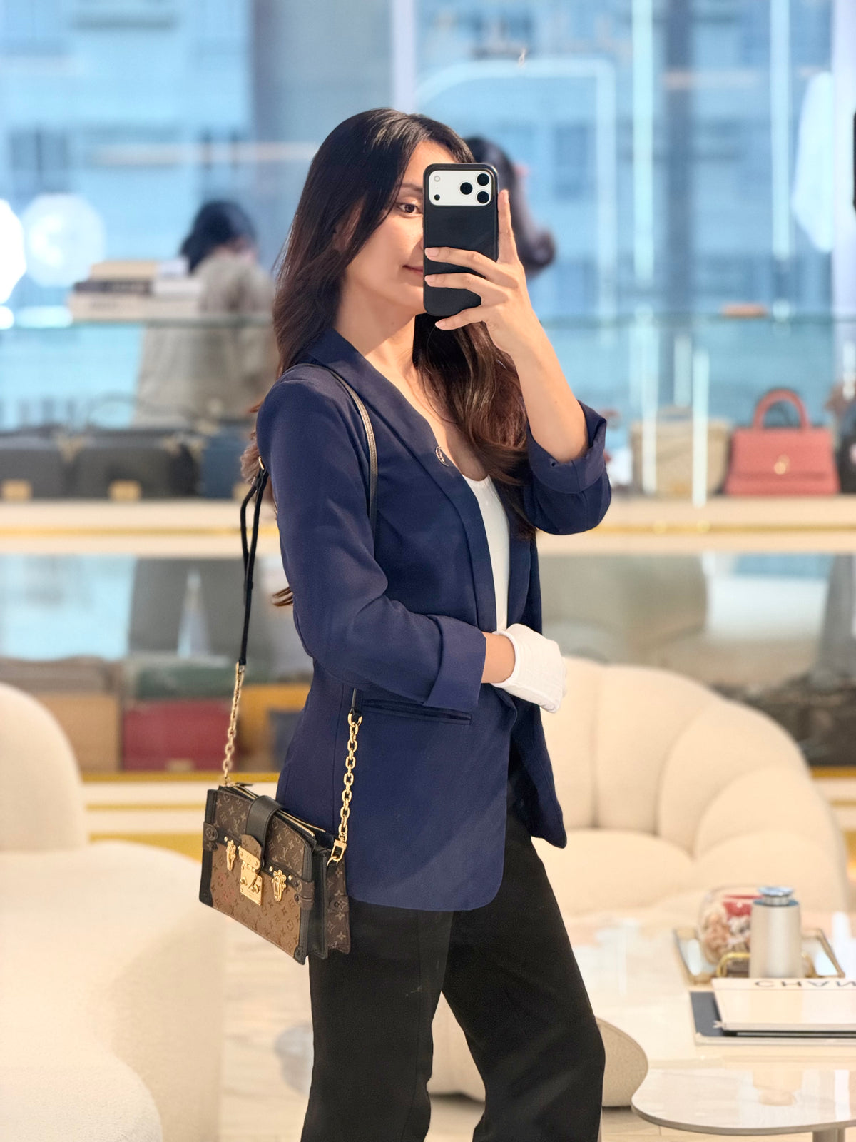 Louis Vuitton Trunk Clutch in Reverse Monogram & Gold Hardware Microchip | Purse Maison Luxury Bags Shop