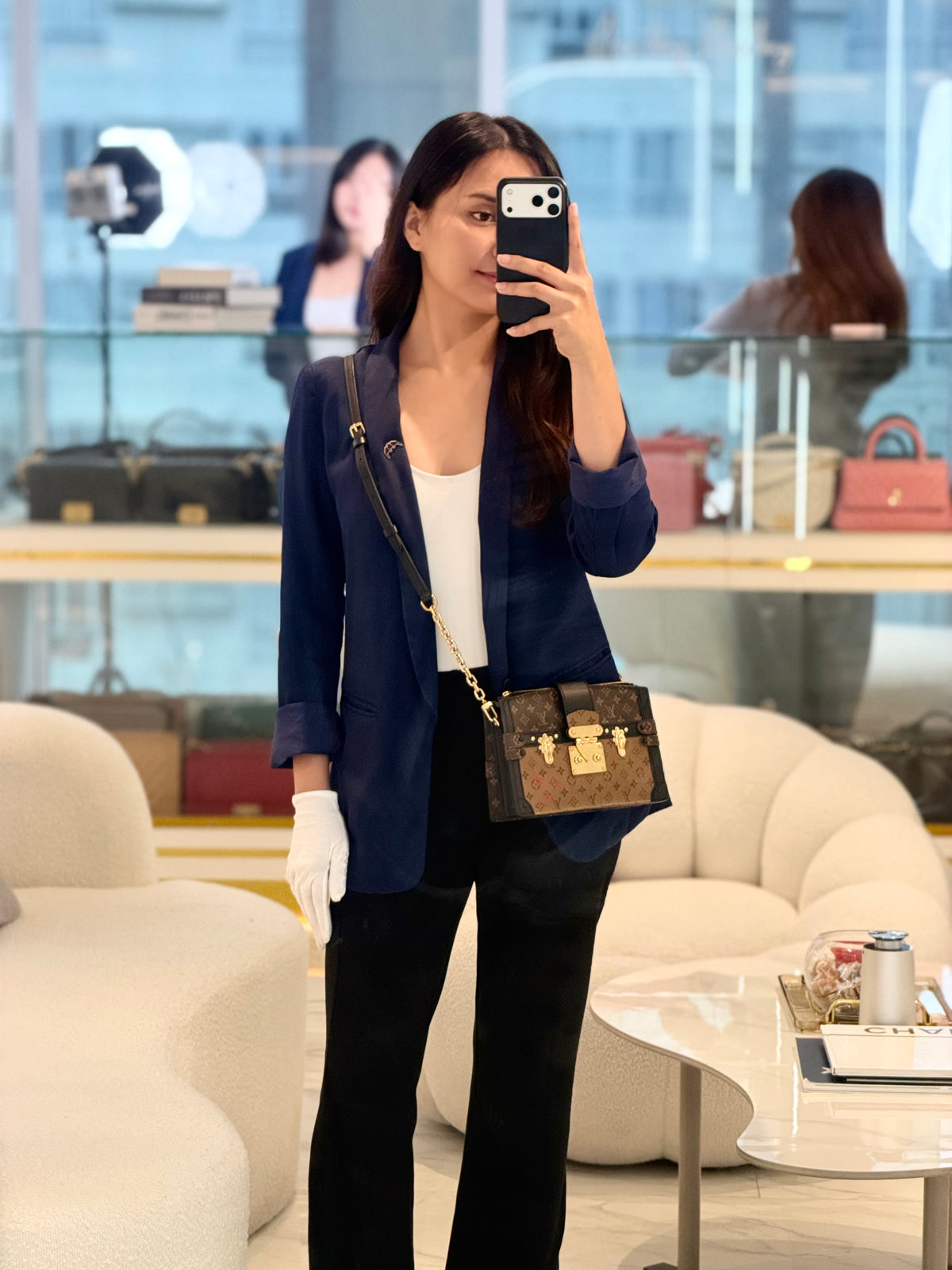 Louis Vuitton Trunk Clutch in Reverse Monogram & Gold Hardware Microchip | Purse Maison Luxury Bags Shop