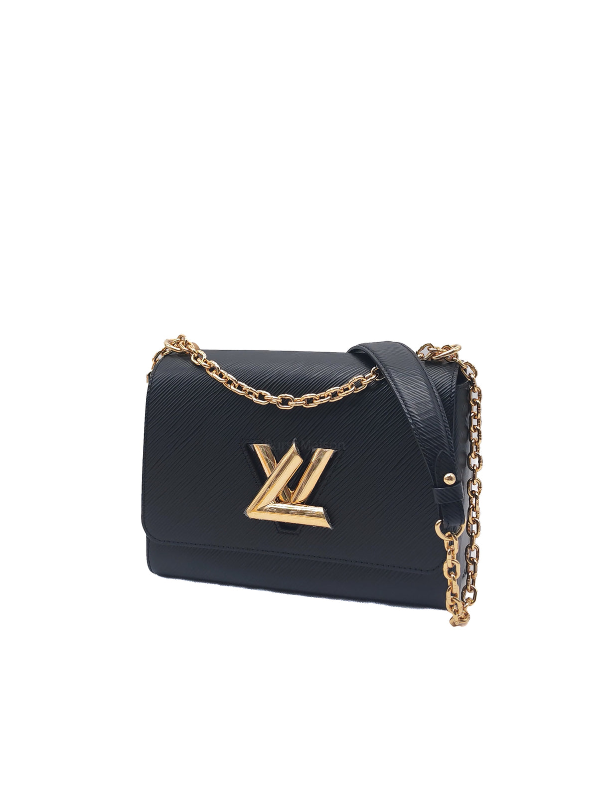 Louis Vuitton Twist Bag MM in Black Epi Leather Gold Hardware (Microchip) | Purse Maison Luxury Bags Shop
