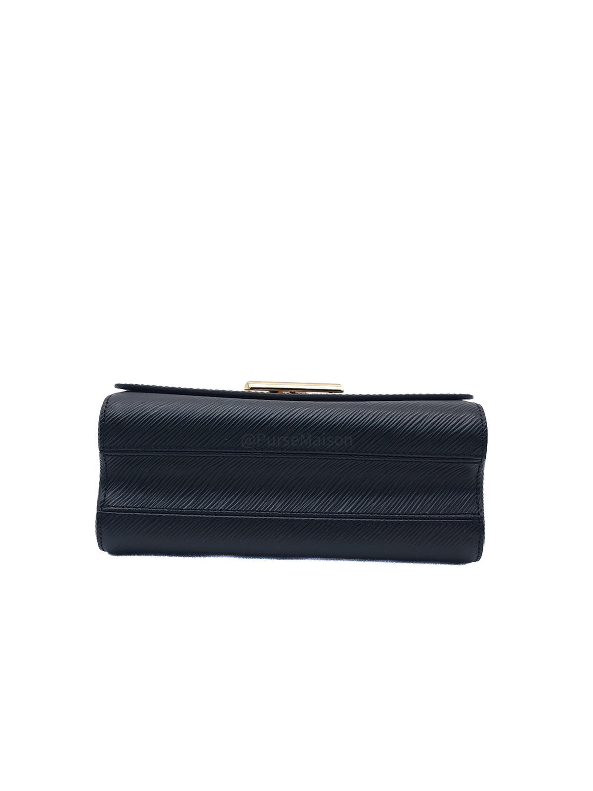 Louis Vuitton Twist Bag MM in Black Epi Leather Monogram Flower Chain and Light Gold Hardware Microchip | Purse Maison Luxury Bags Shop