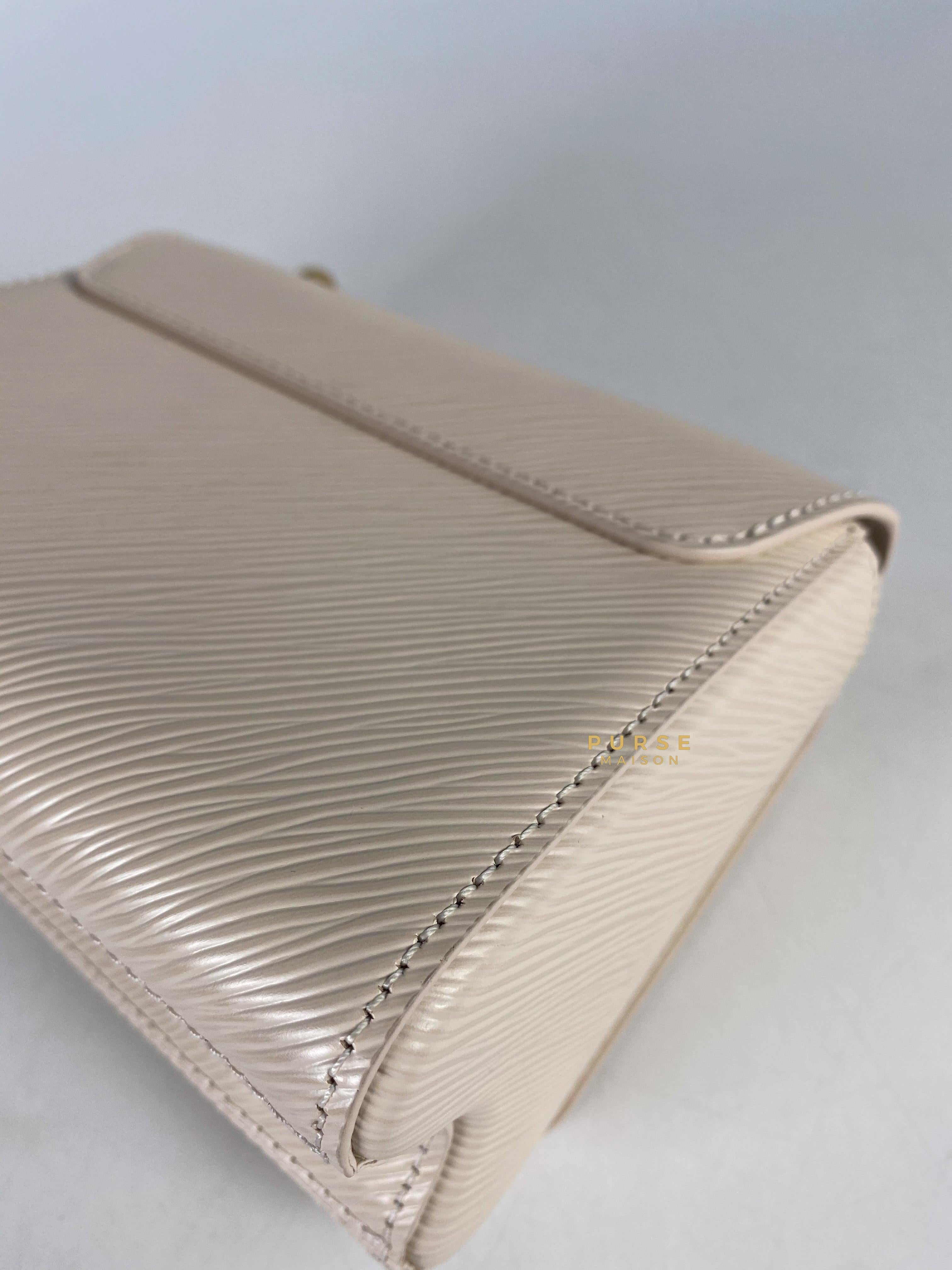 Louis Vuitton Twist PM Quartz White Epi Leather in Gold Hardware (Microchip) | Purse Maison Luxury Bags Shop