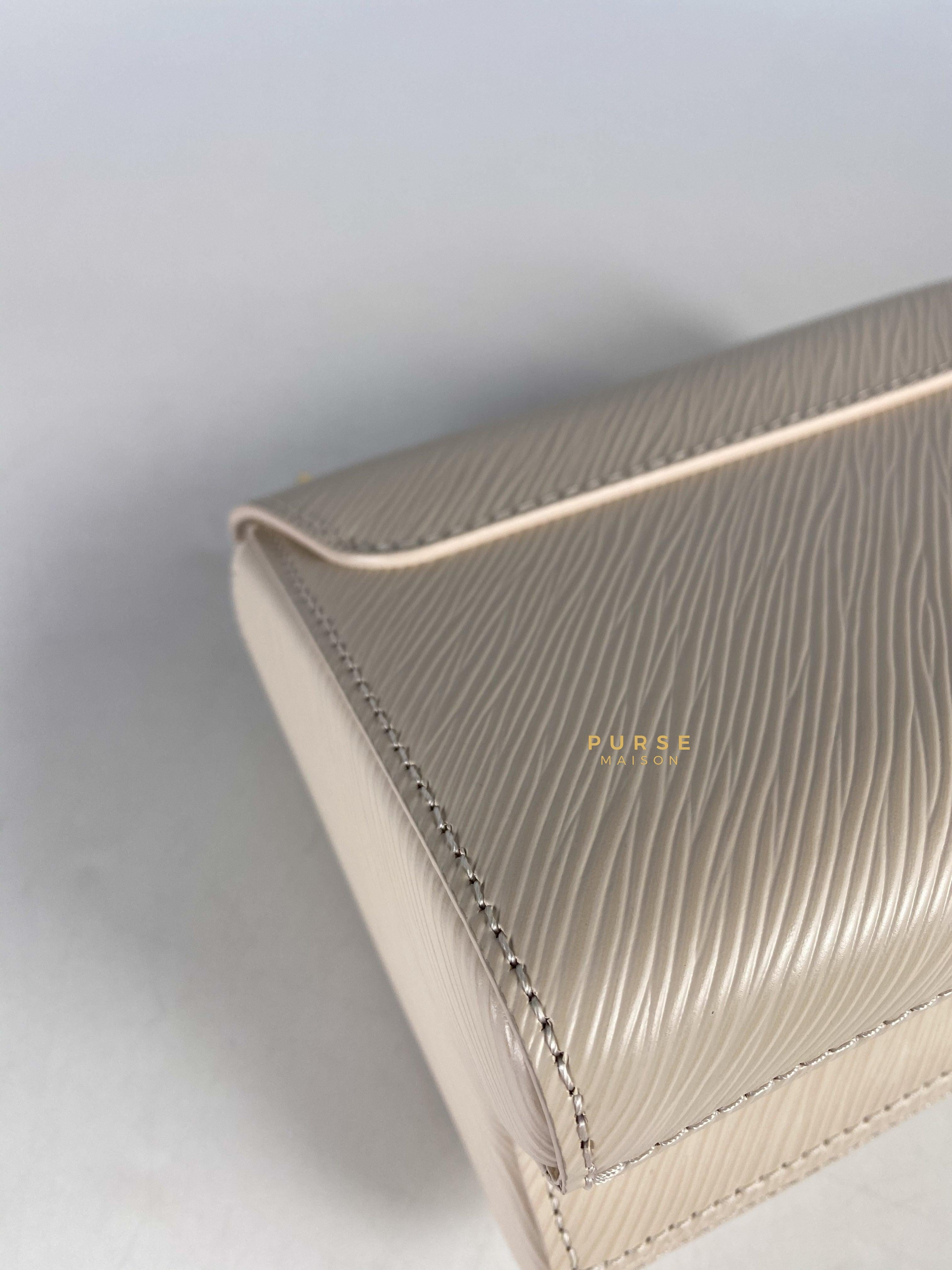 Louis Vuitton Twist PM Quartz White Epi Leather in Gold Hardware (Microchip) | Purse Maison Luxury Bags Shop