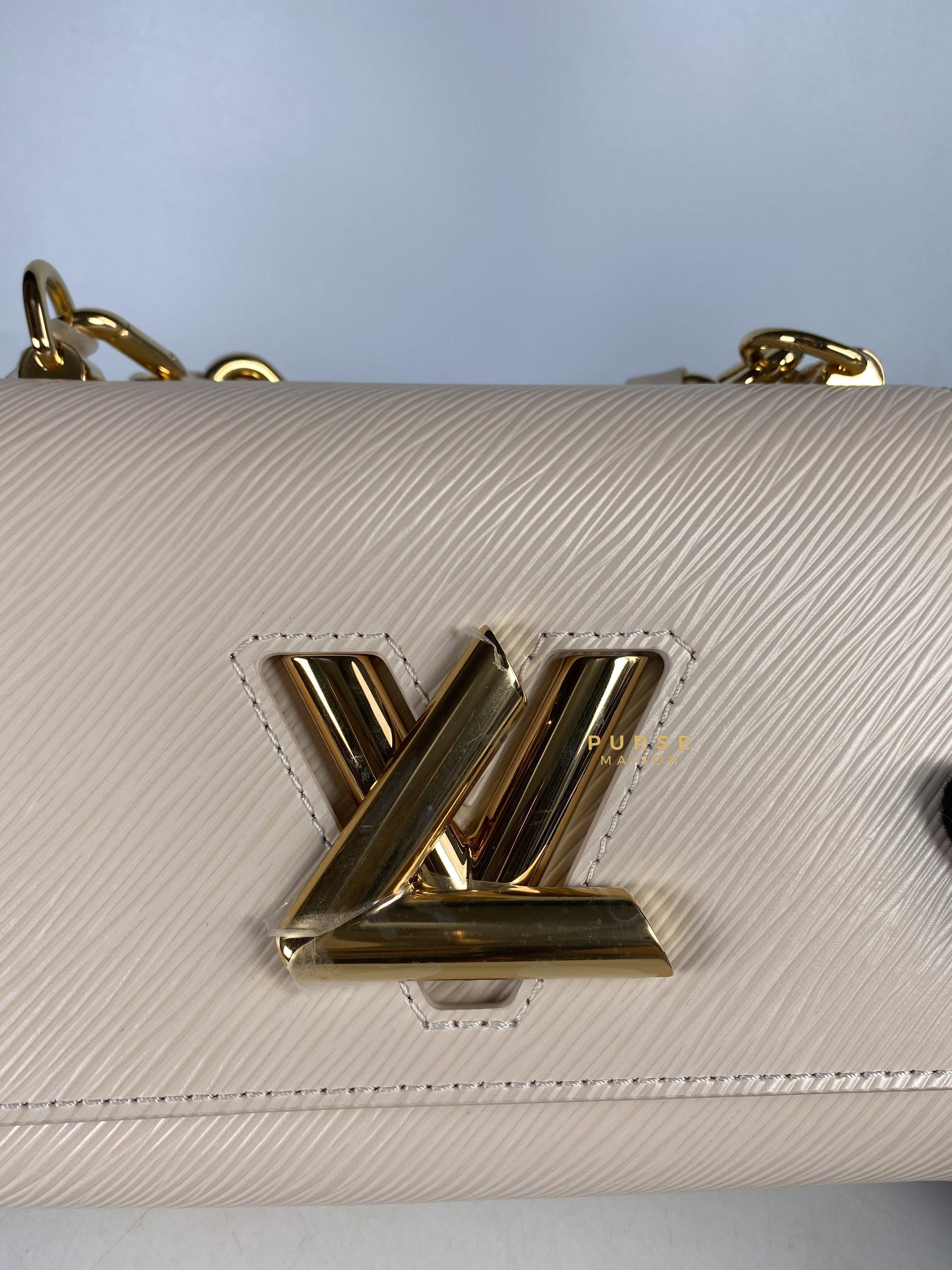 Louis Vuitton Twist PM Quartz White Epi Leather in Gold Hardware (Microchip) | Purse Maison Luxury Bags Shop