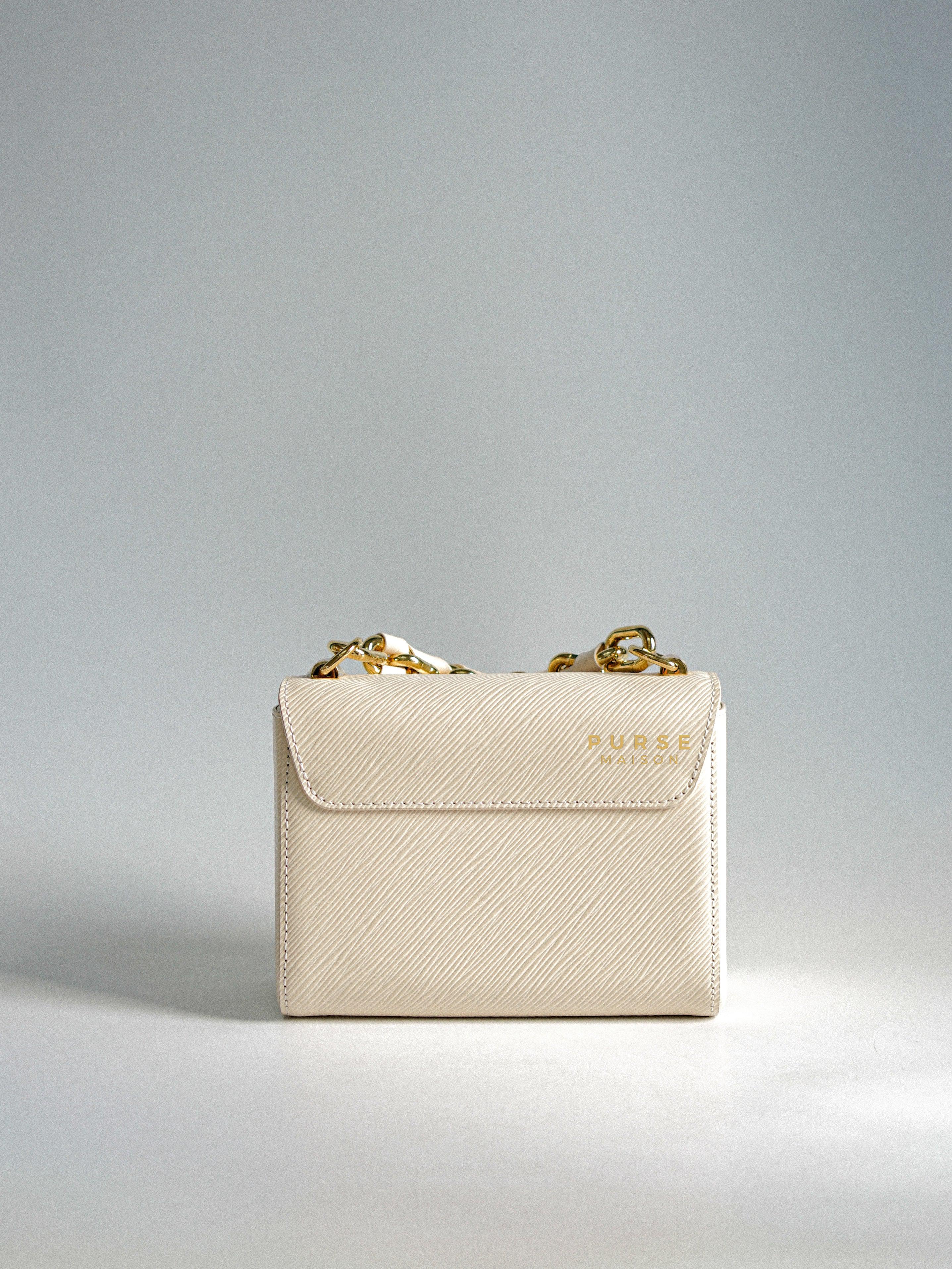 Louis Vuitton Twist PM Quartz White Epi Leather in Gold Hardware (Microchip) | Purse Maison Luxury Bags Shop