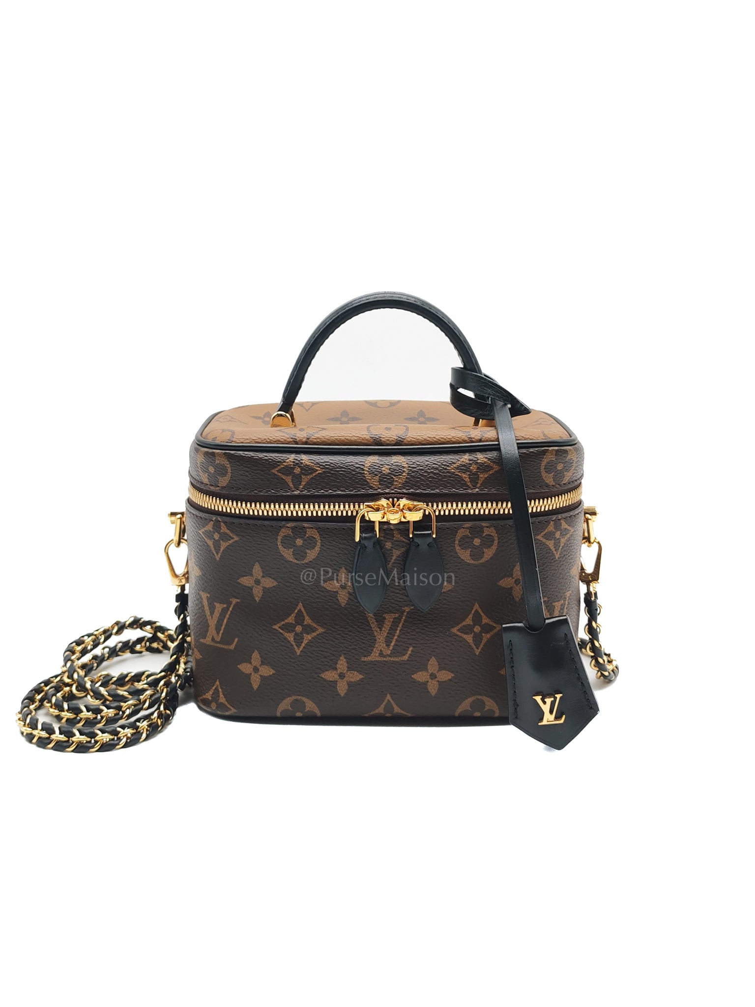 Vanity Top Handle in Monogram Canvas Shoulder Bag (Microchip
