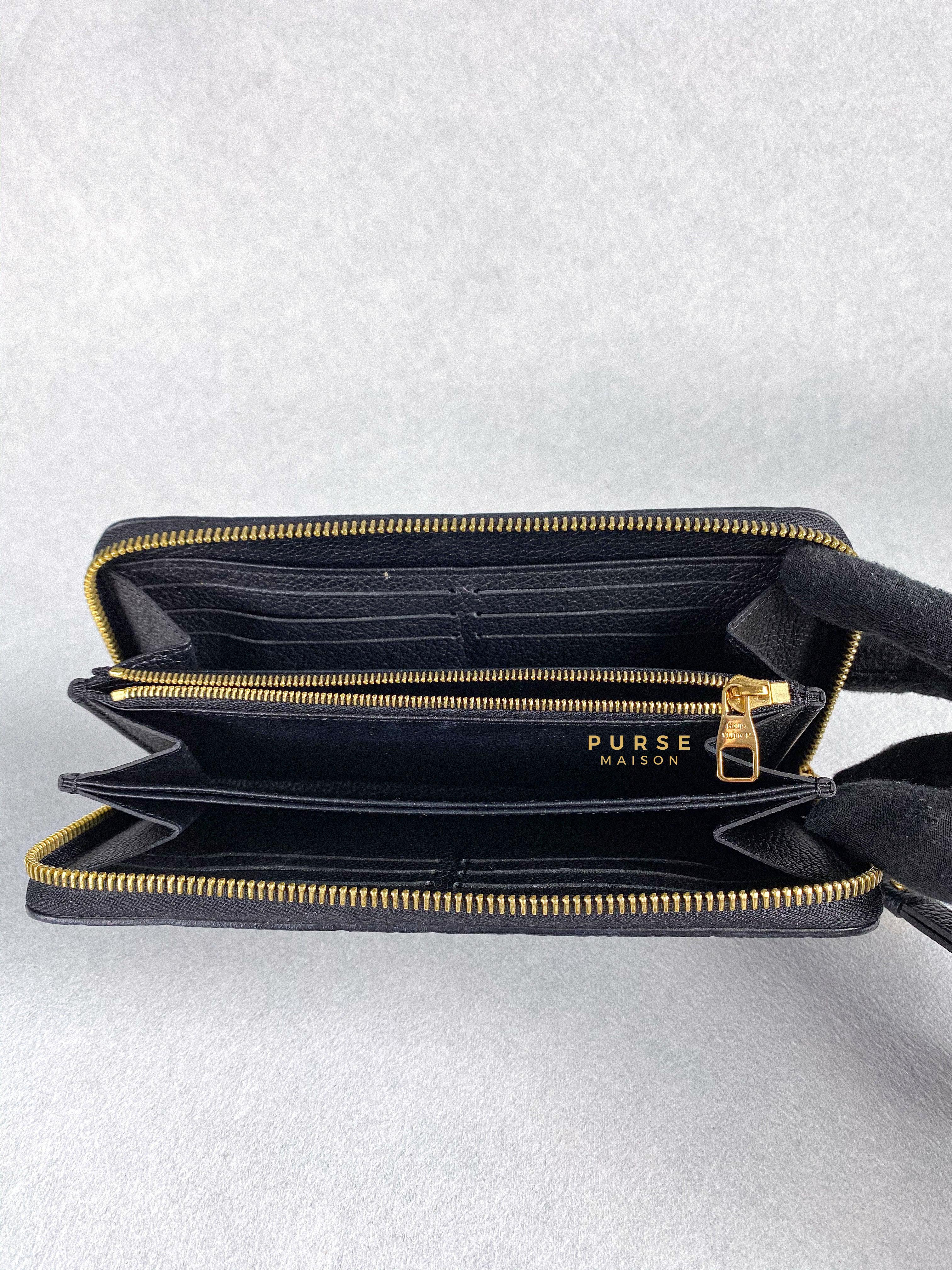 Louis Vuitton Zippy Long Wallet in Noir Monogram Empreinte | Purse Maison Luxury Bags Shop
