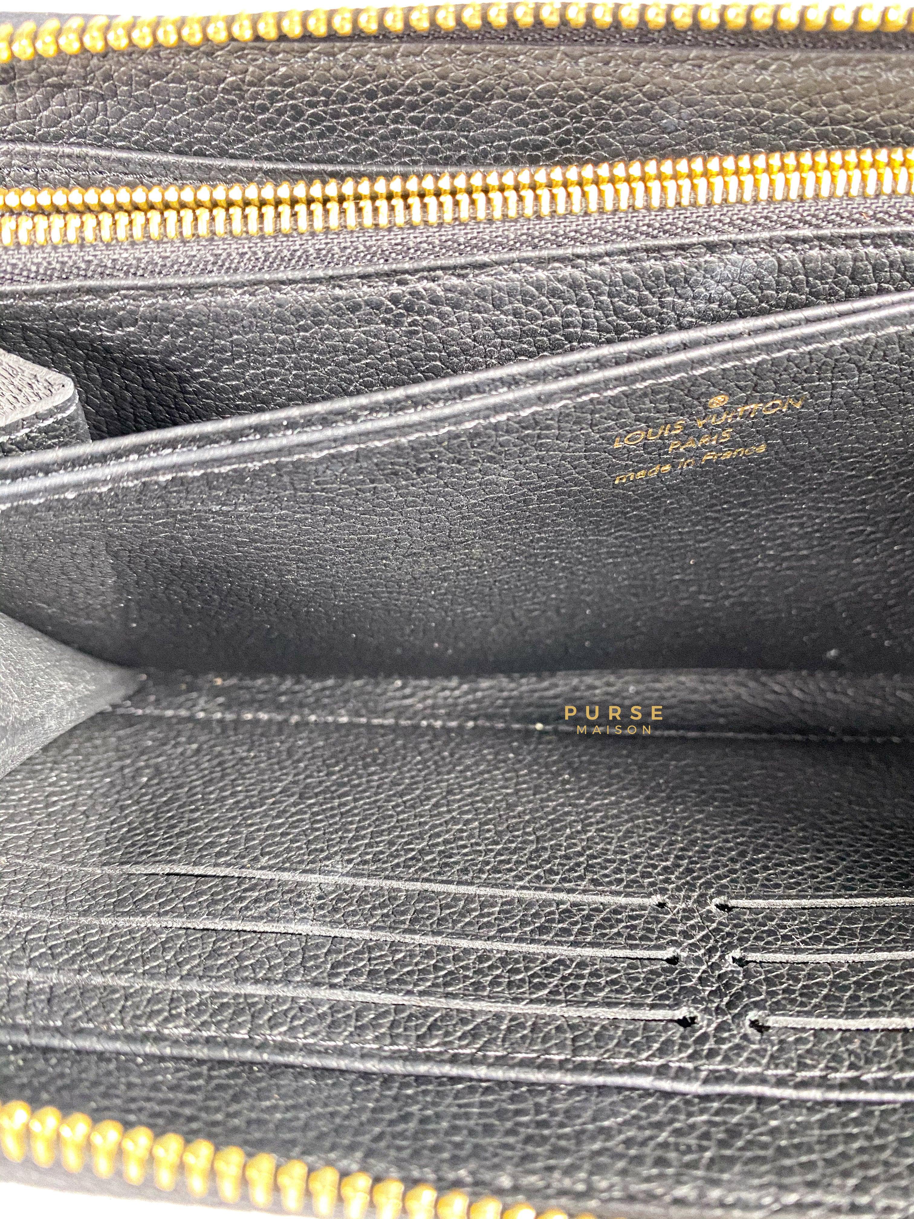 Louis Vuitton Zippy Long Wallet in Noir Monogram Empreinte | Purse Maison Luxury Bags Shop