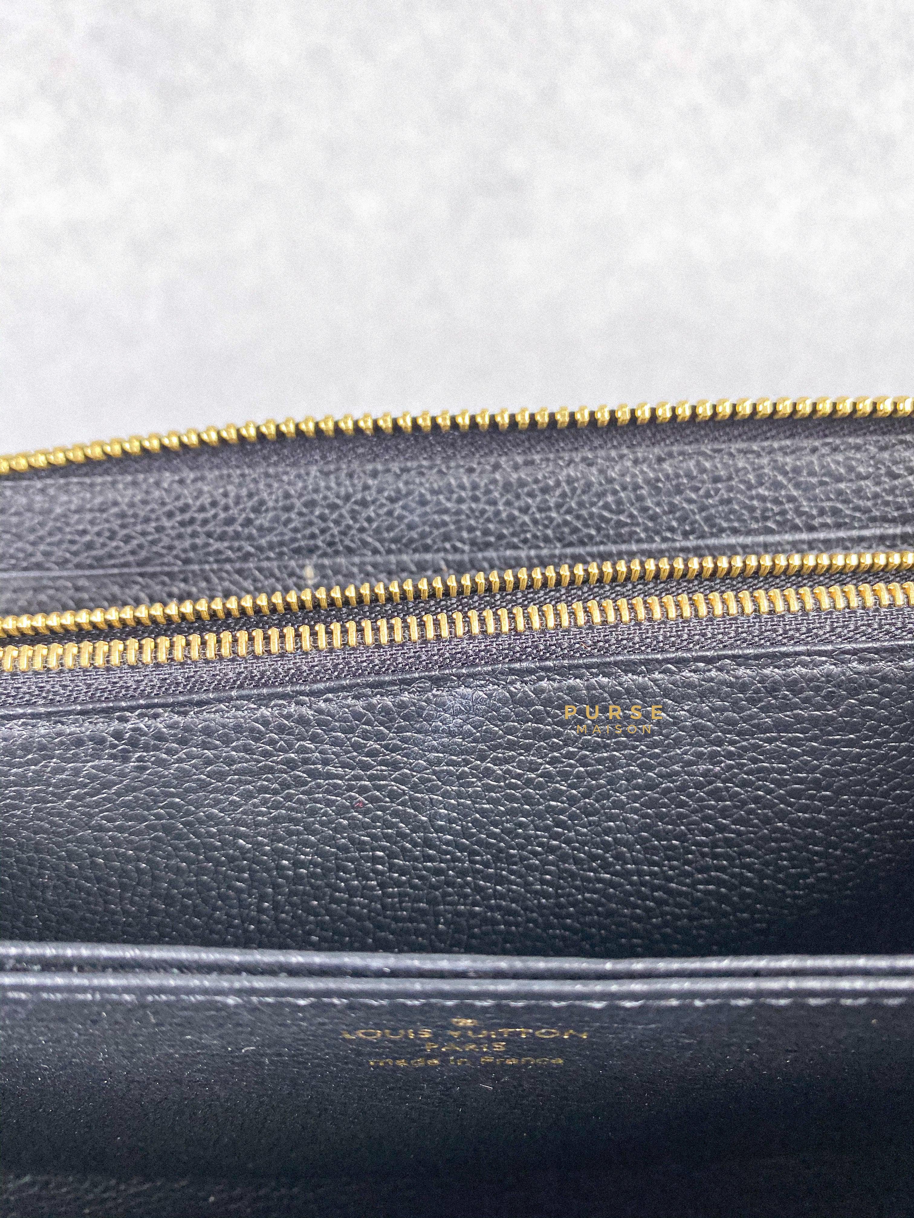 Louis Vuitton Zippy Long Wallet in Noir Monogram Empreinte | Purse Maison Luxury Bags Shop