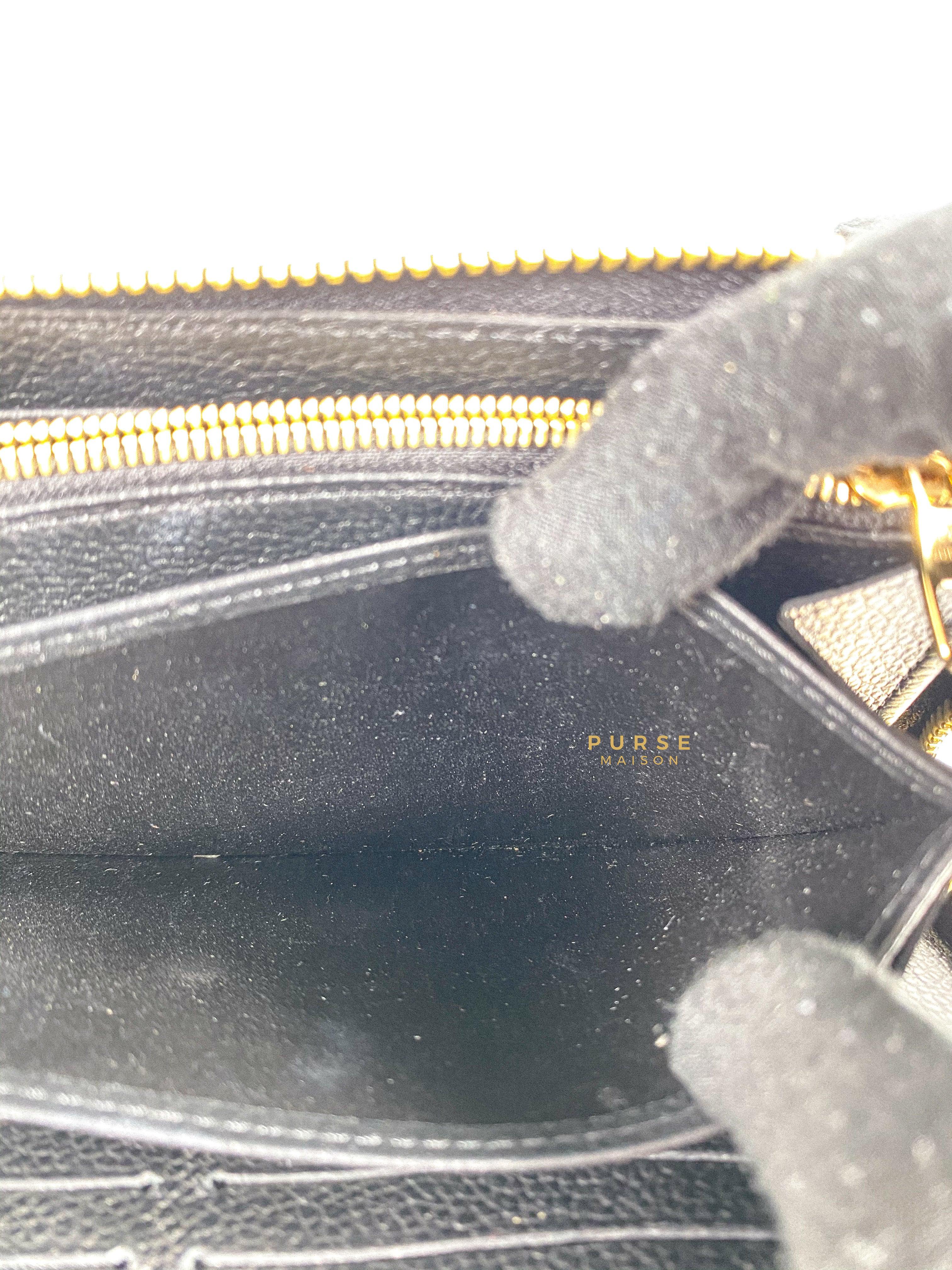 Louis Vuitton Zippy Long Wallet in Noir Monogram Empreinte | Purse Maison Luxury Bags Shop