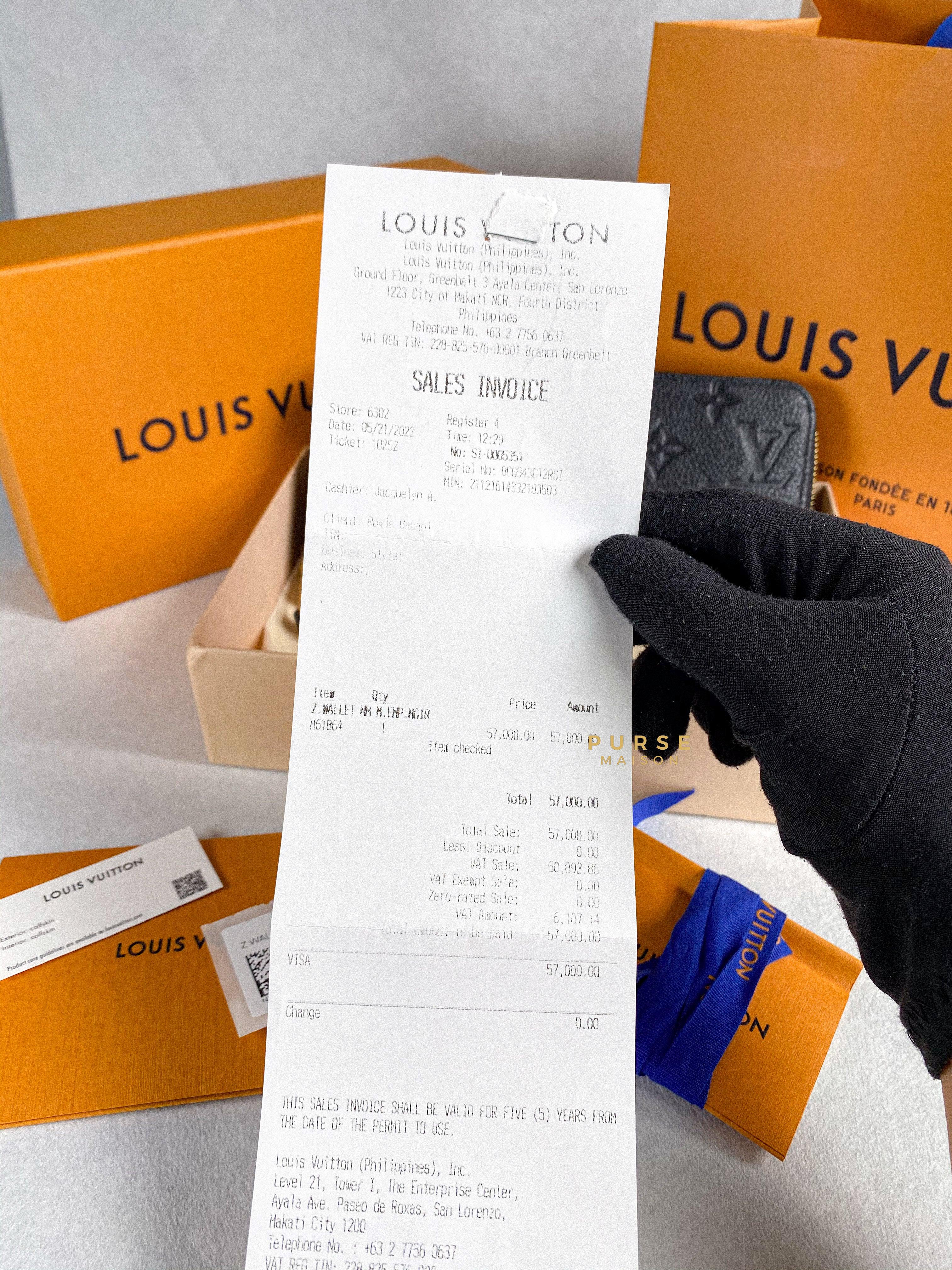 Louis Vuitton Zippy Long Wallet in Noir Monogram Empreinte | Purse Maison Luxury Bags Shop