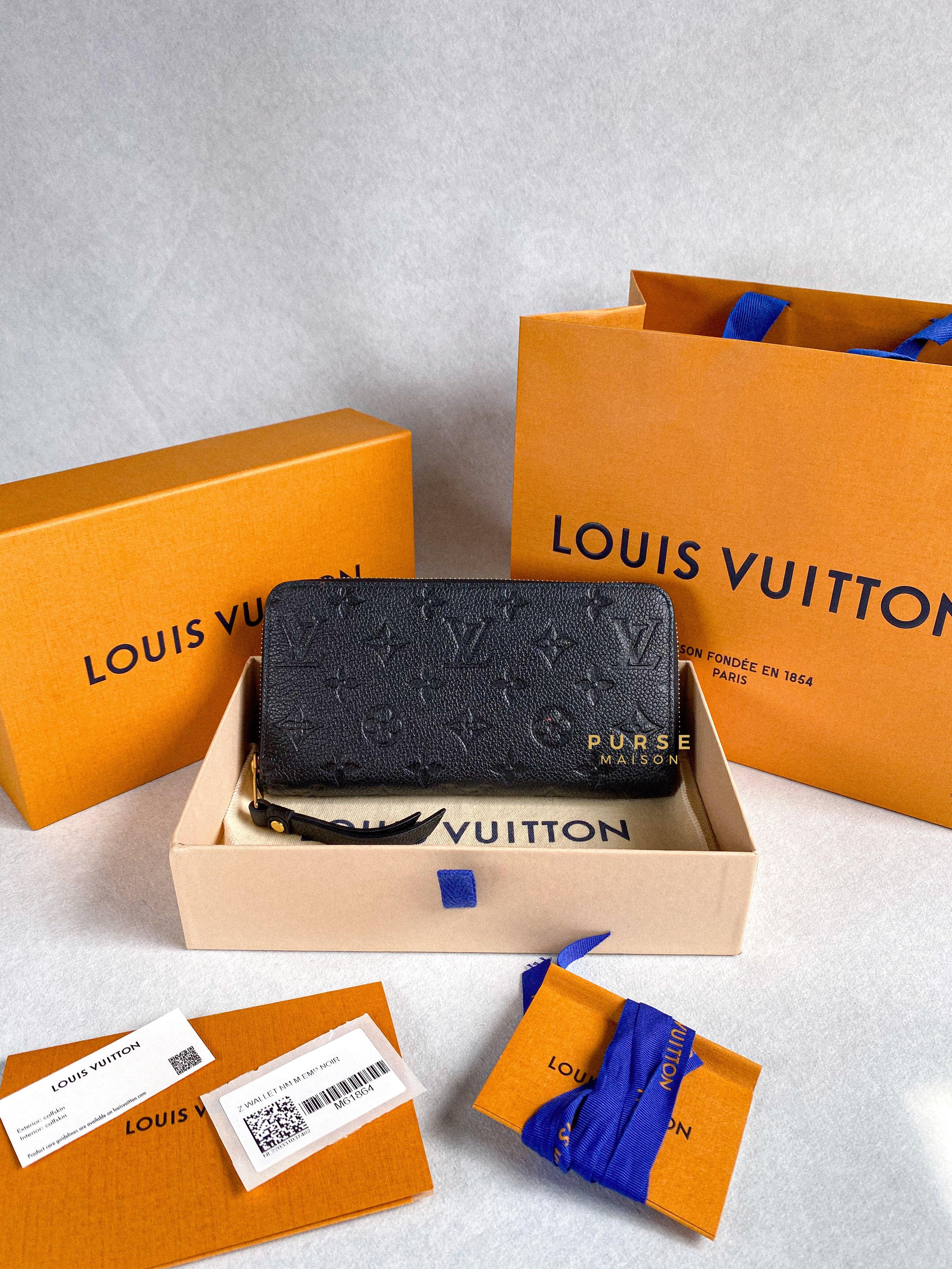 Louis Vuitton Zippy Long Wallet in Noir Monogram Empreinte | Purse Maison Luxury Bags Shop