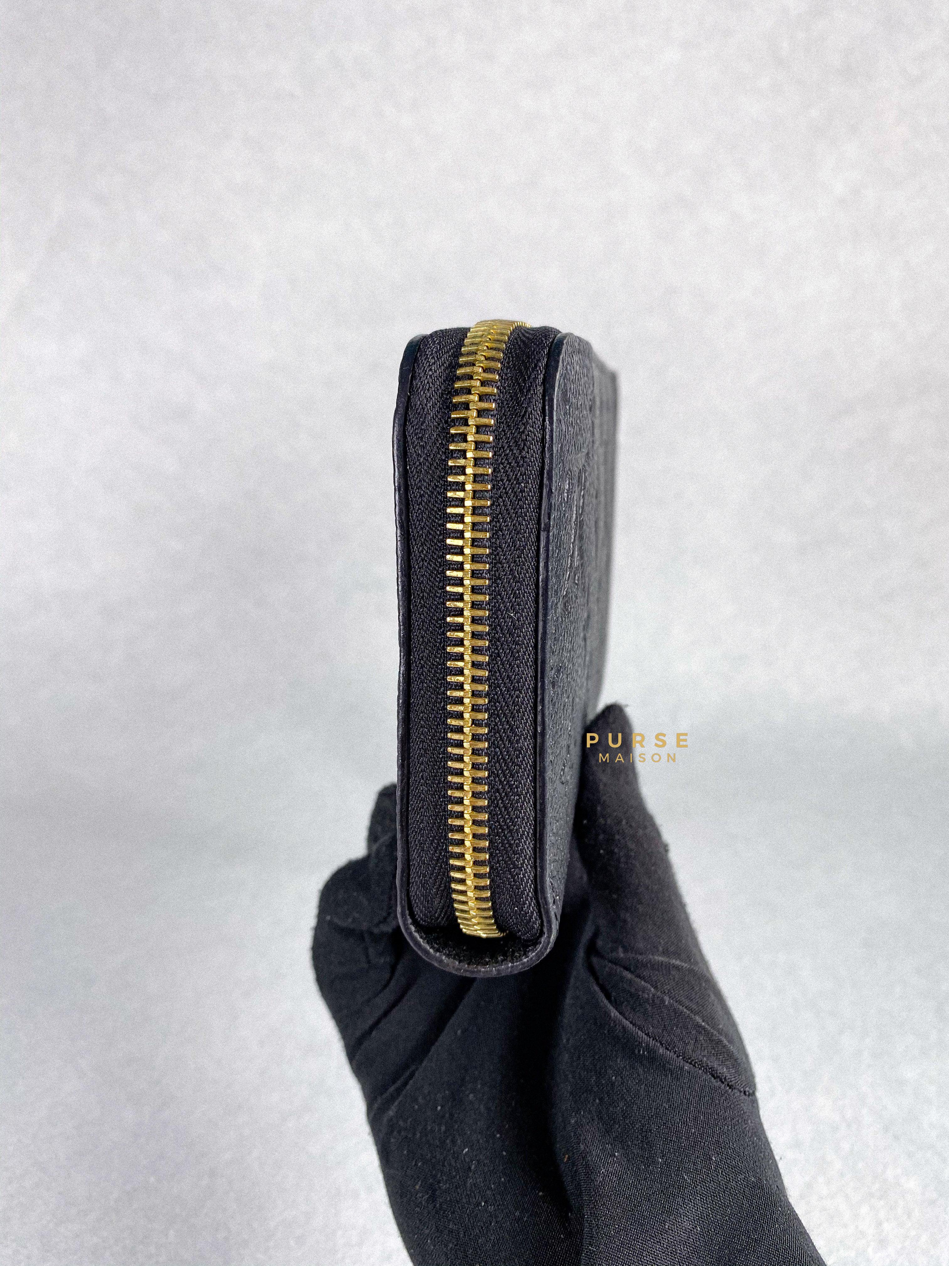 Louis Vuitton Zippy Long Wallet in Noir Monogram Empreinte | Purse Maison Luxury Bags Shop