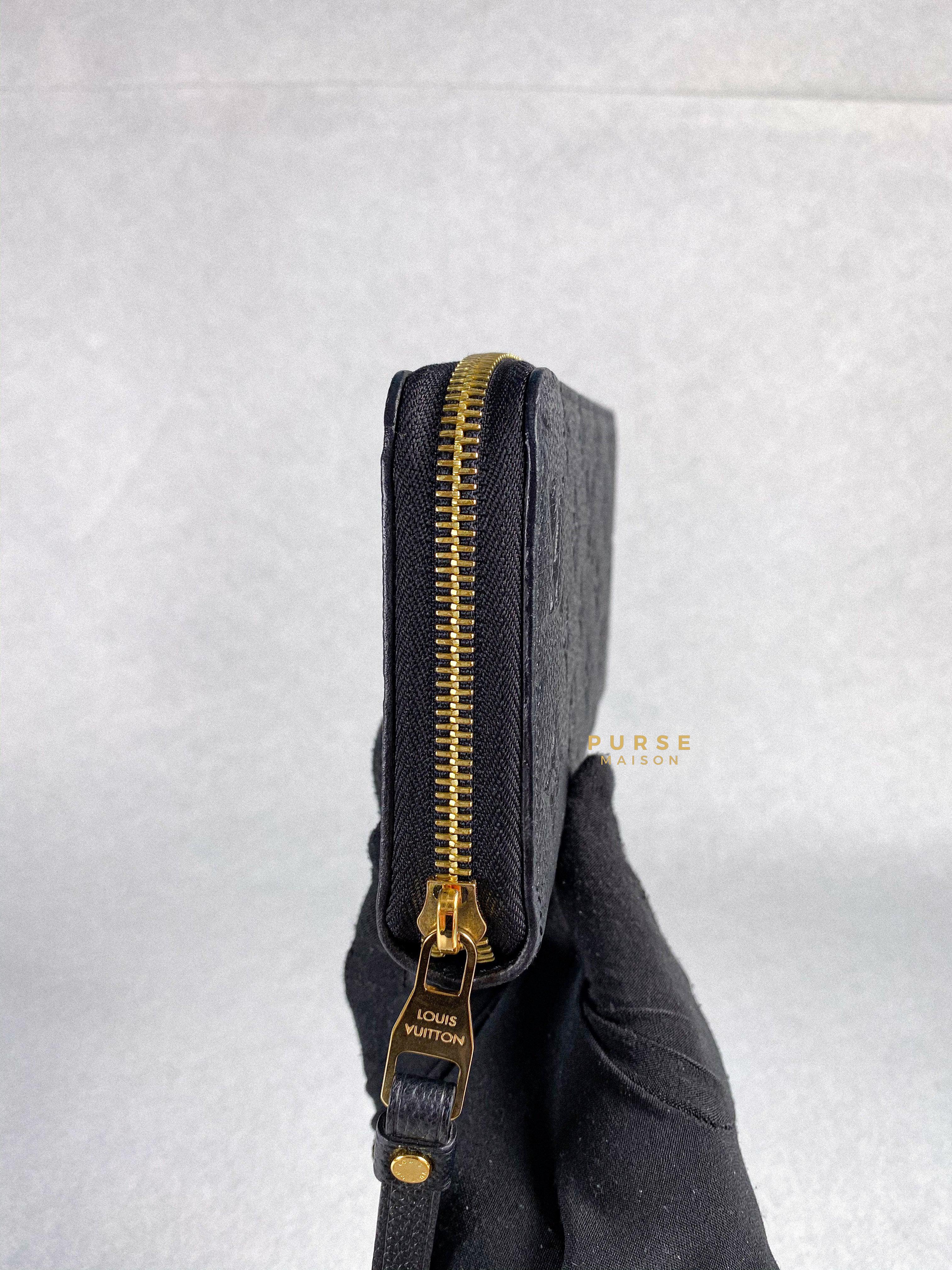 Louis Vuitton Zippy Long Wallet in Noir Monogram Empreinte | Purse Maison Luxury Bags Shop