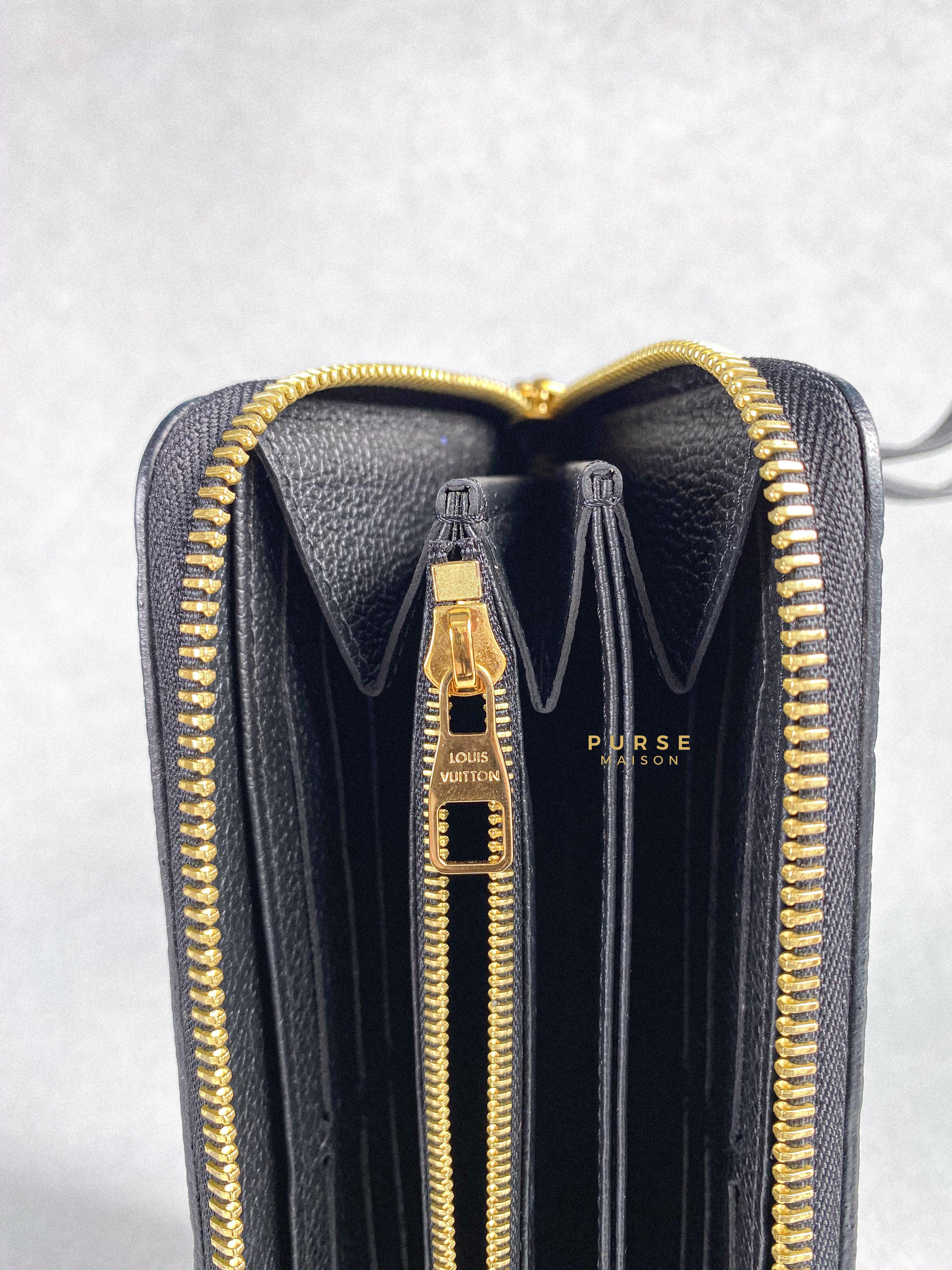 Louis Vuitton Zippy Long Wallet in Noir Monogram Empreinte | Purse Maison Luxury Bags Shop