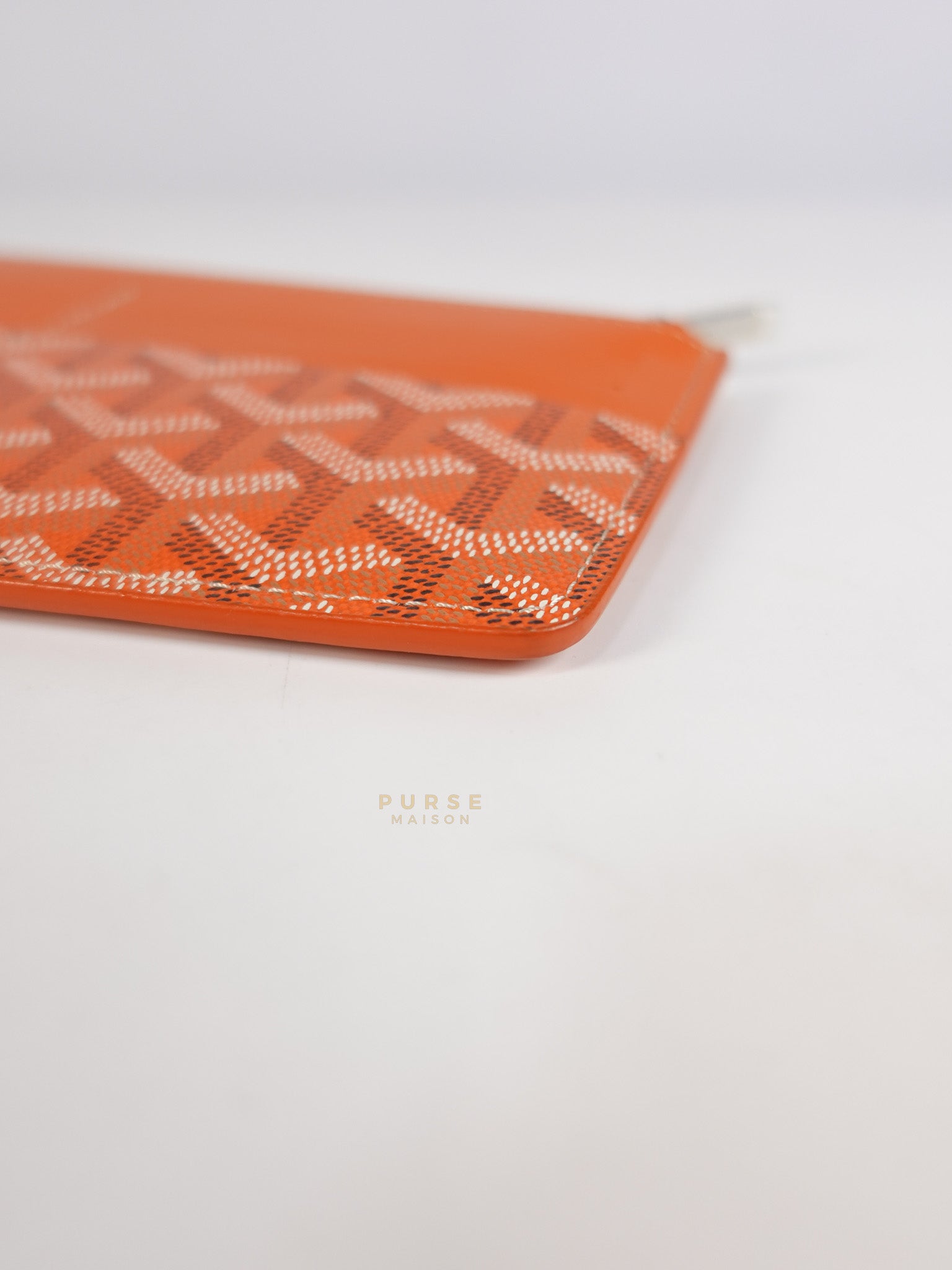 Louise Insert Zippy Wallet in Orange Goyardine Canvas | Purse Maison Luxury Bags Shop