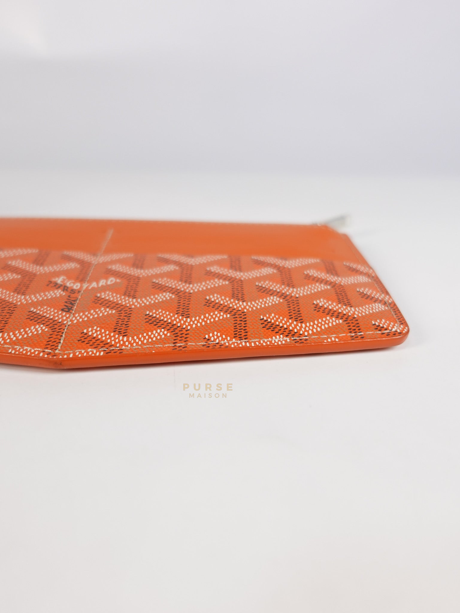 Louise Insert Zippy Wallet in Orange Goyardine Canvas | Purse Maison Luxury Bags Shop