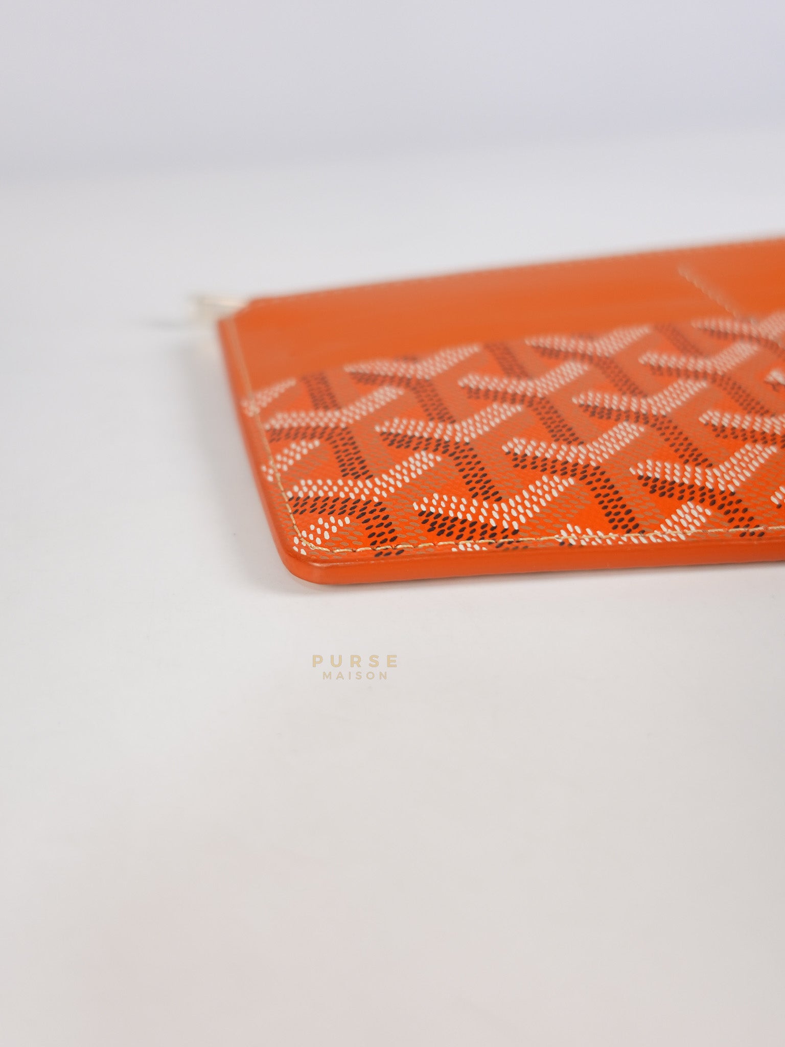 Louise Insert Zippy Wallet in Orange Goyardine Canvas | Purse Maison Luxury Bags Shop