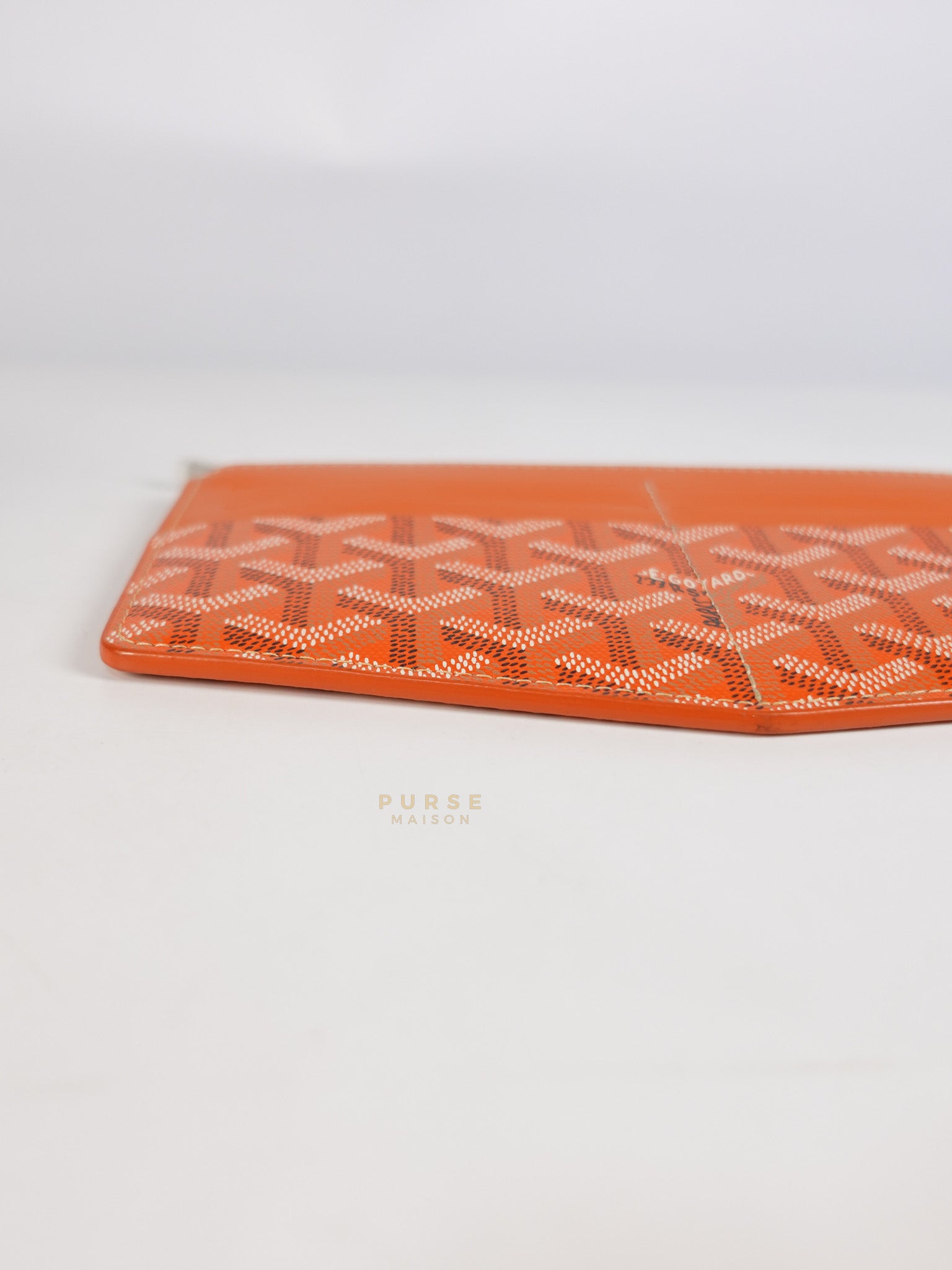 Louise Insert Zippy Wallet in Orange Goyardine Canvas | Purse Maison Luxury Bags Shop