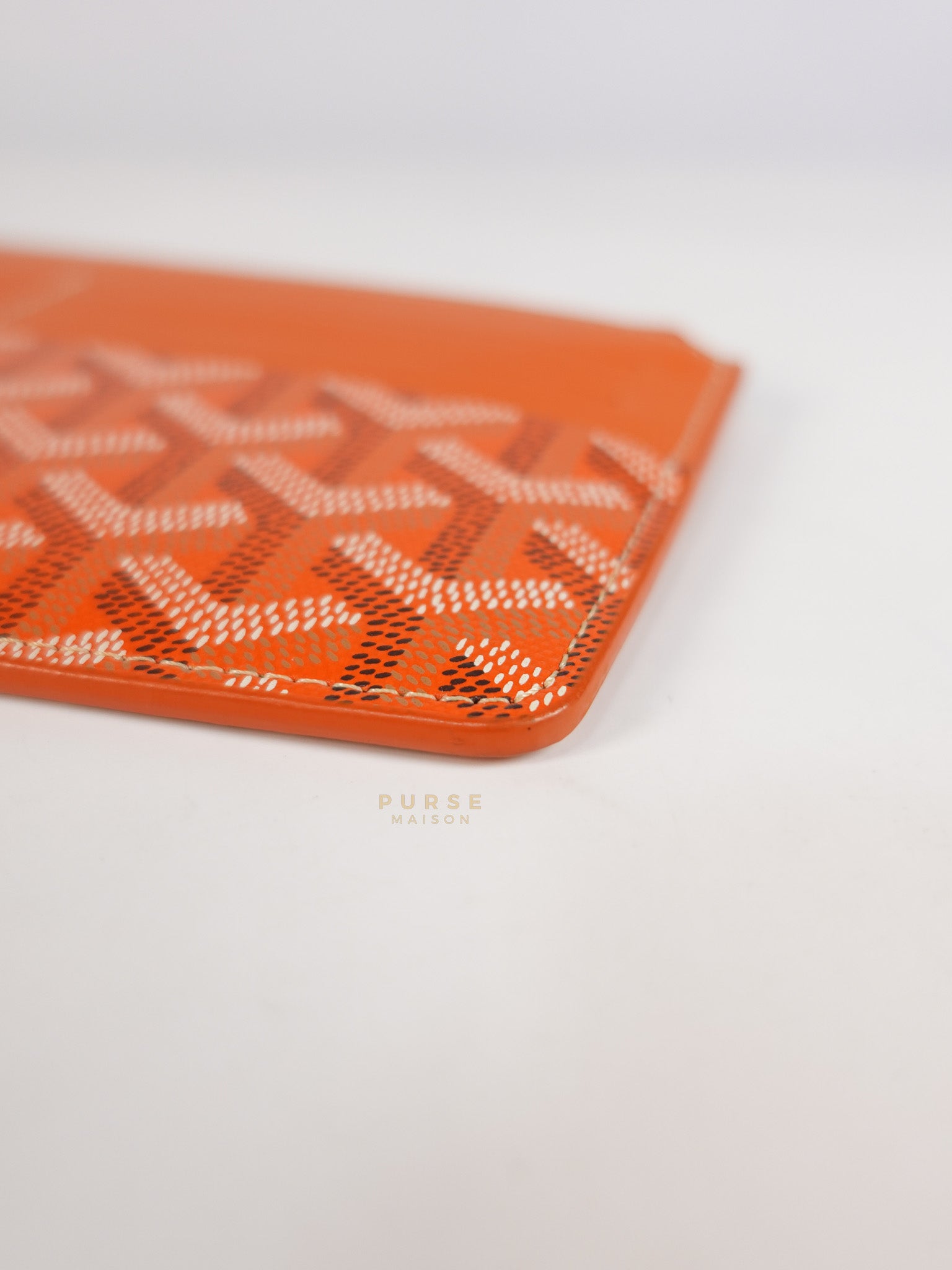 Louise Insert Zippy Wallet in Orange Goyardine Canvas | Purse Maison Luxury Bags Shop