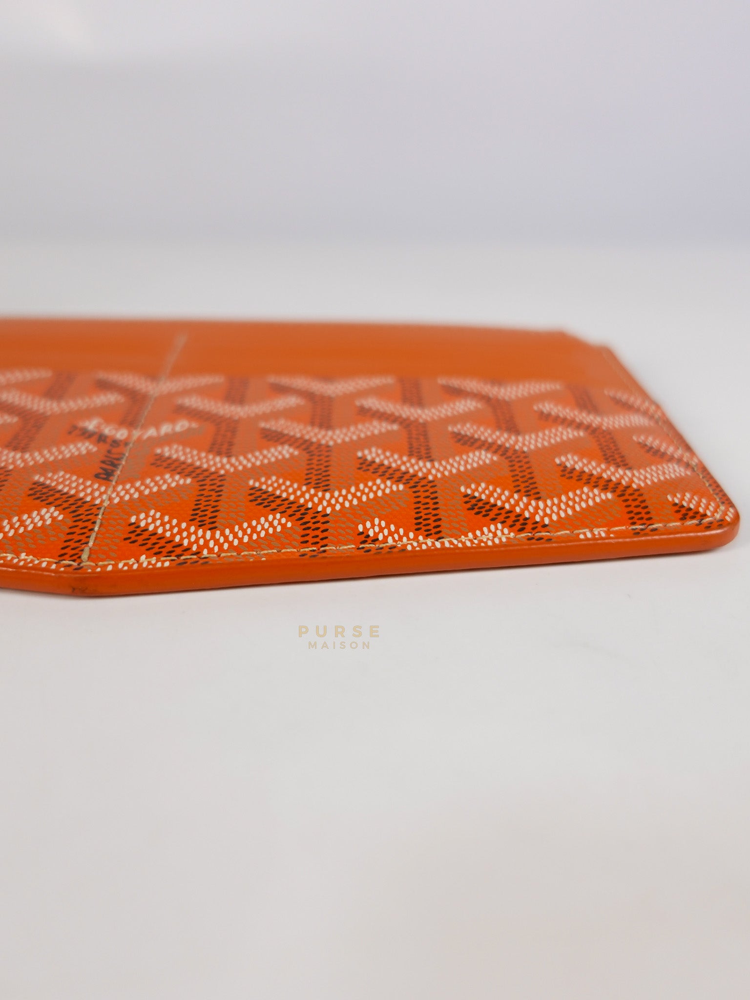 Louise Insert Zippy Wallet in Orange Goyardine Canvas | Purse Maison Luxury Bags Shop