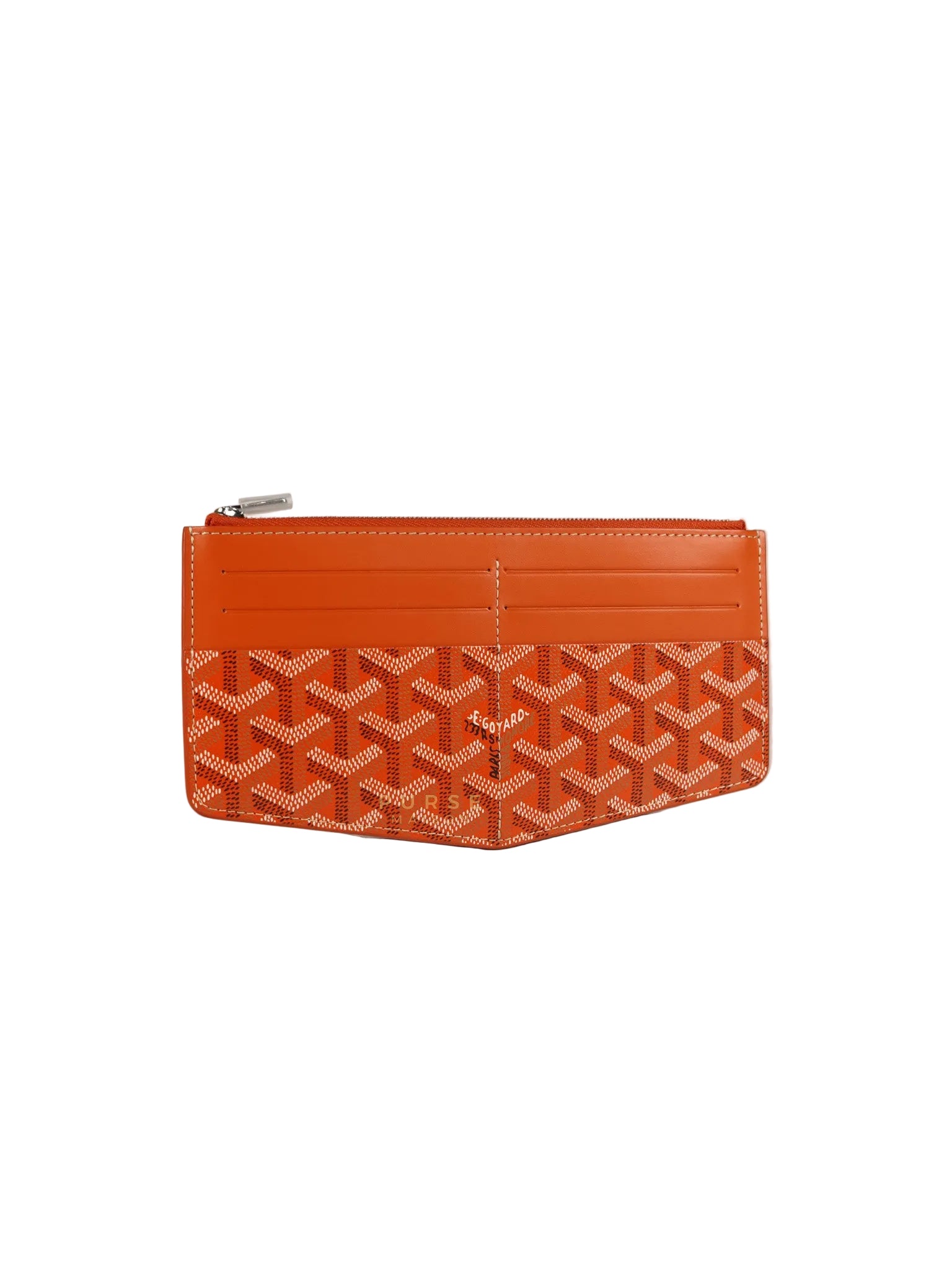 Louise Insert Zippy Wallet in Orange Goyardine Canvas | Purse Maison Luxury Bags Shop