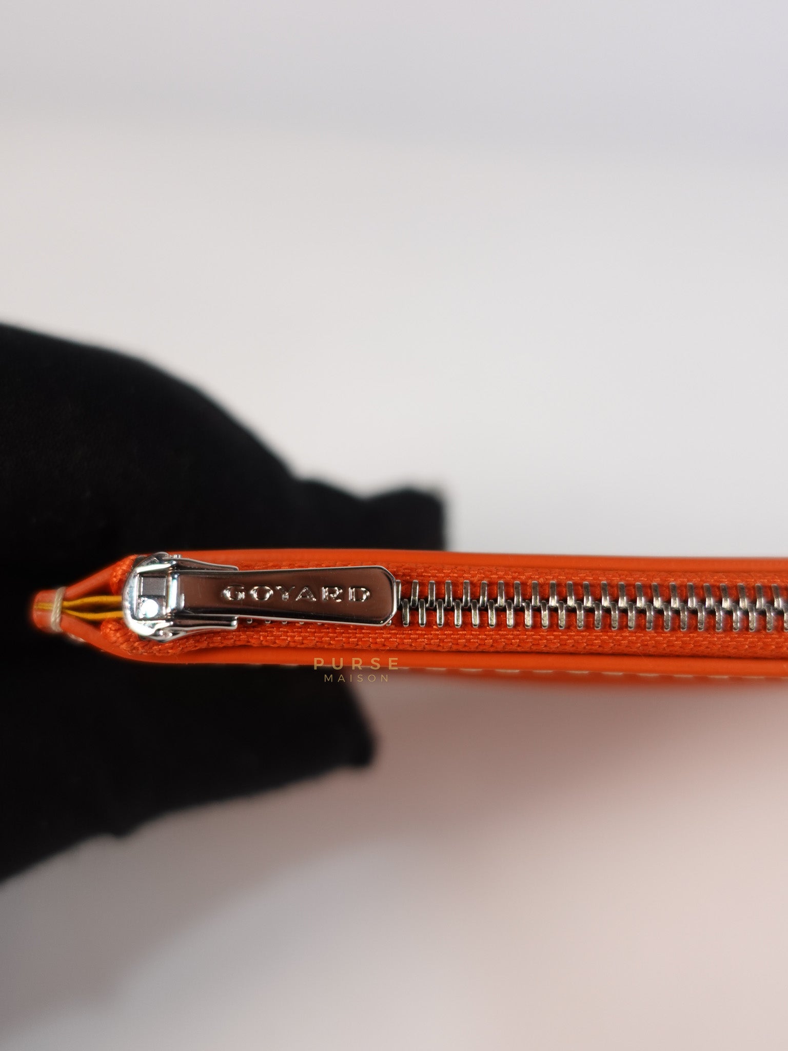 Louise Insert Zippy Wallet in Orange Goyardine Canvas | Purse Maison Luxury Bags Shop