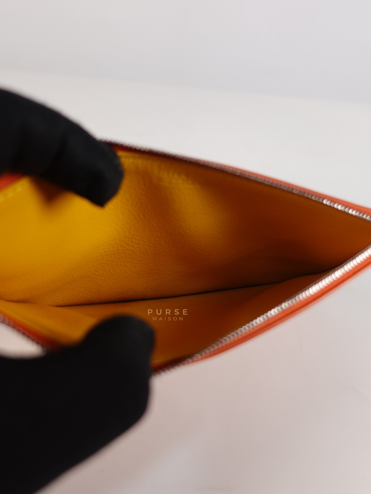 Louise Insert Zippy Wallet in Orange Goyardine Canvas | Purse Maison Luxury Bags Shop