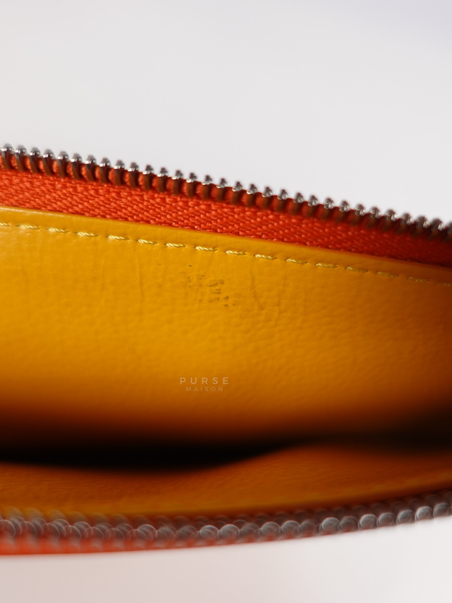 Louise Insert Zippy Wallet in Orange Goyardine Canvas | Purse Maison Luxury Bags Shop