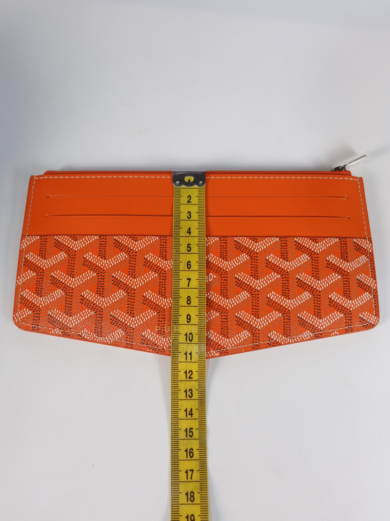 Louise Insert Zippy Wallet in Orange Goyardine Canvas | Purse Maison Luxury Bags Shop