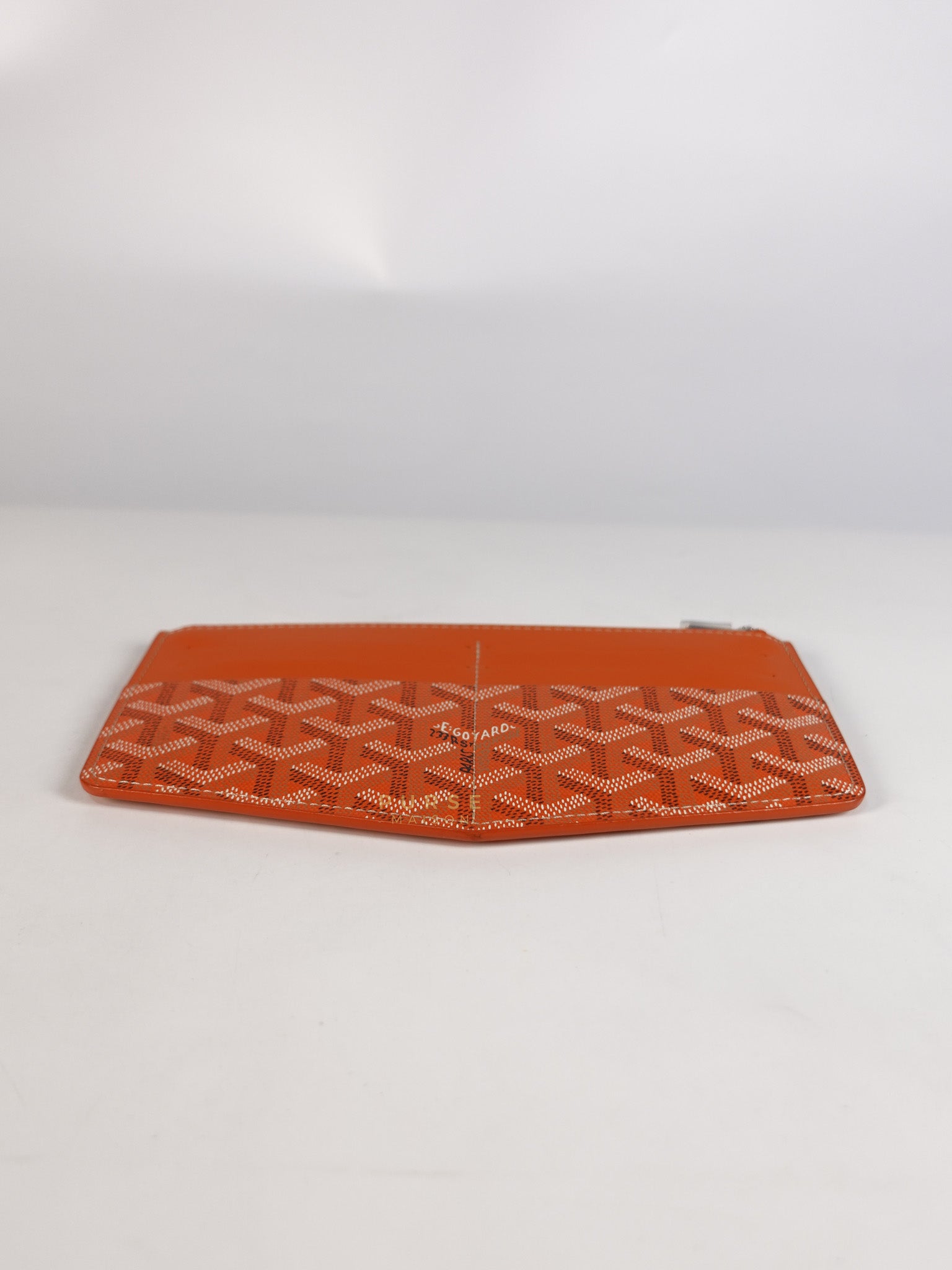 Louise Insert Zippy Wallet in Orange Goyardine Canvas | Purse Maison Luxury Bags Shop