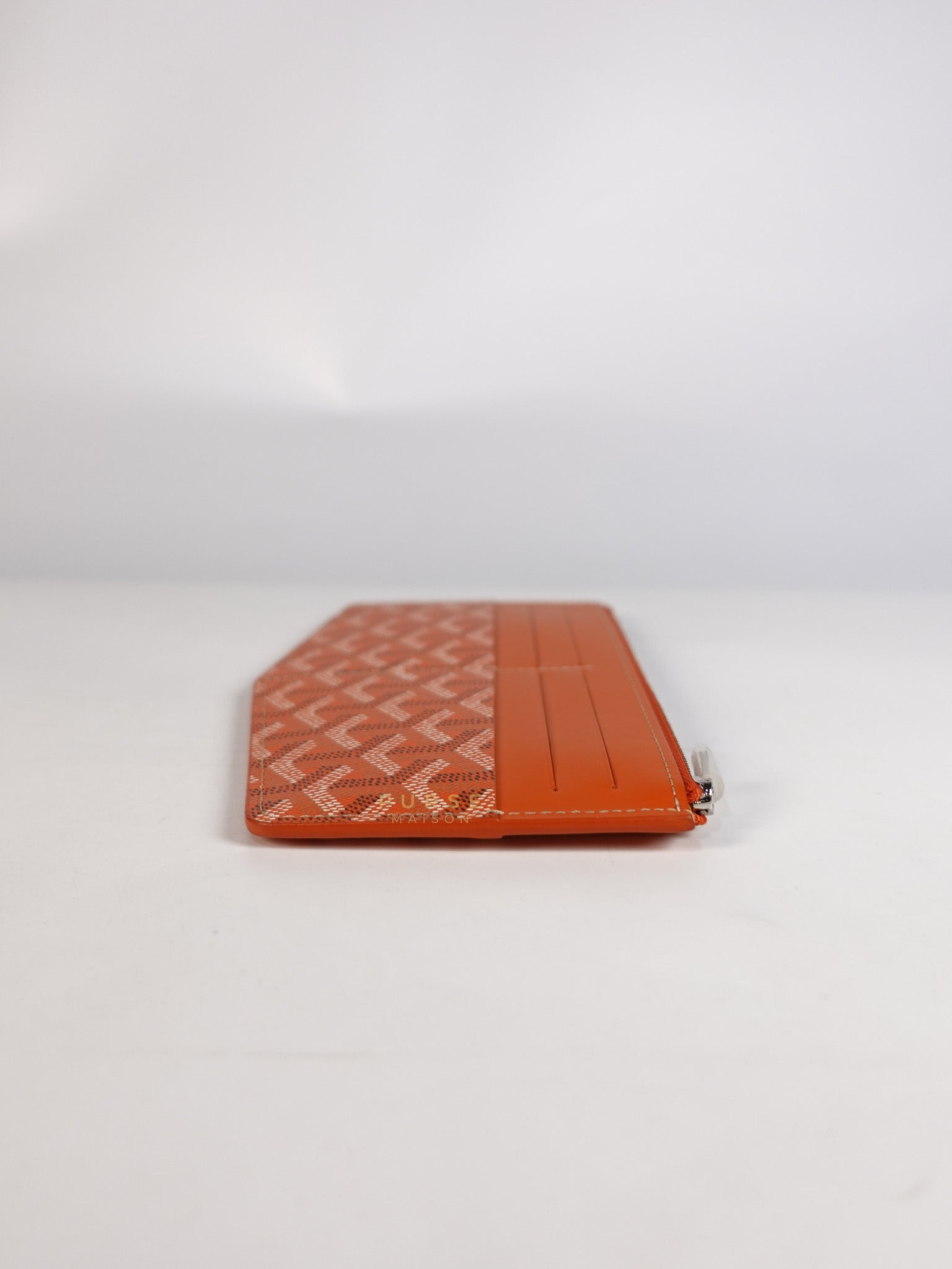 Louise Insert Zippy Wallet in Orange Goyardine Canvas | Purse Maison Luxury Bags Shop