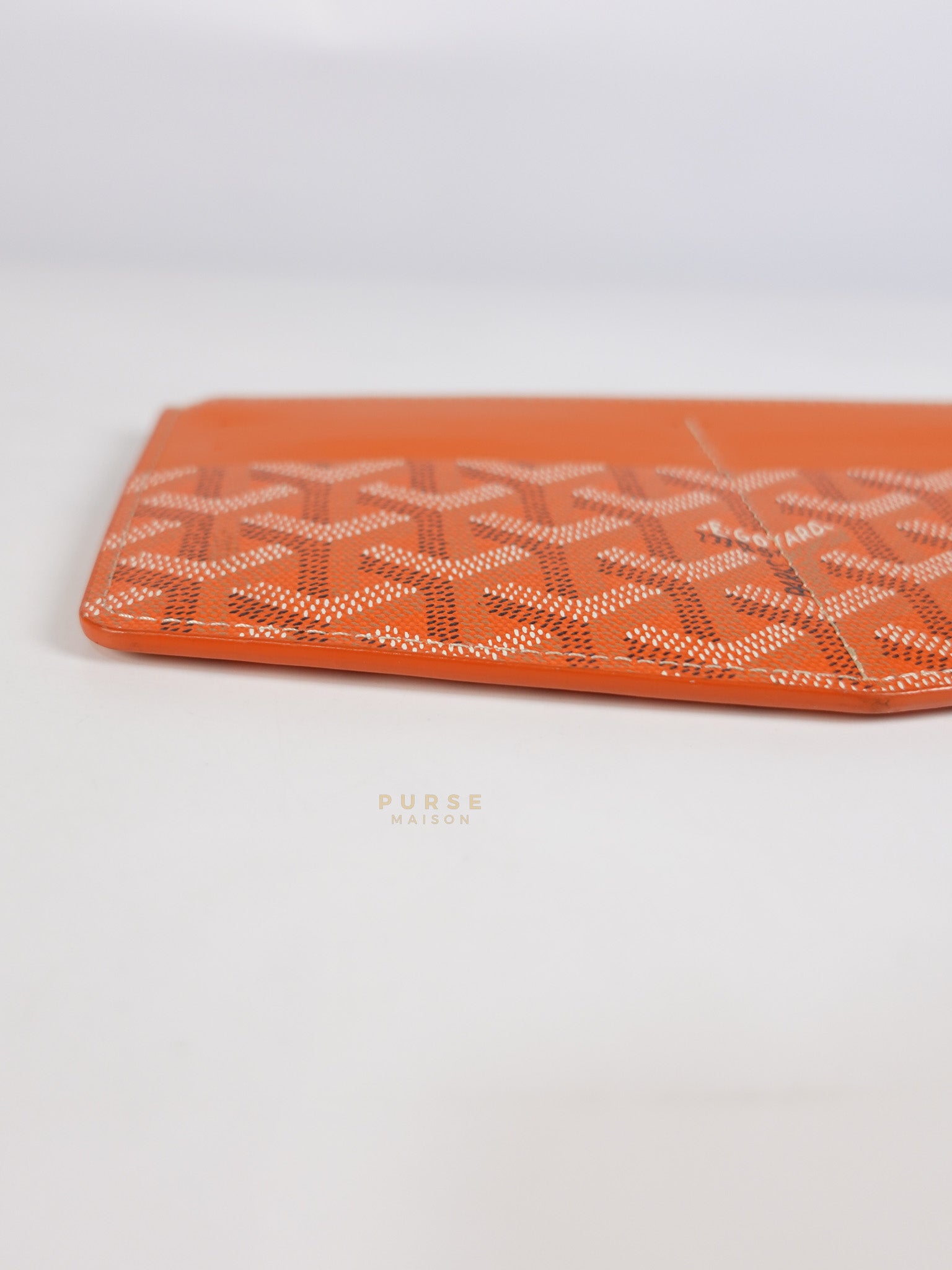 Louise Insert Zippy Wallet in Orange Goyardine Canvas | Purse Maison Luxury Bags Shop