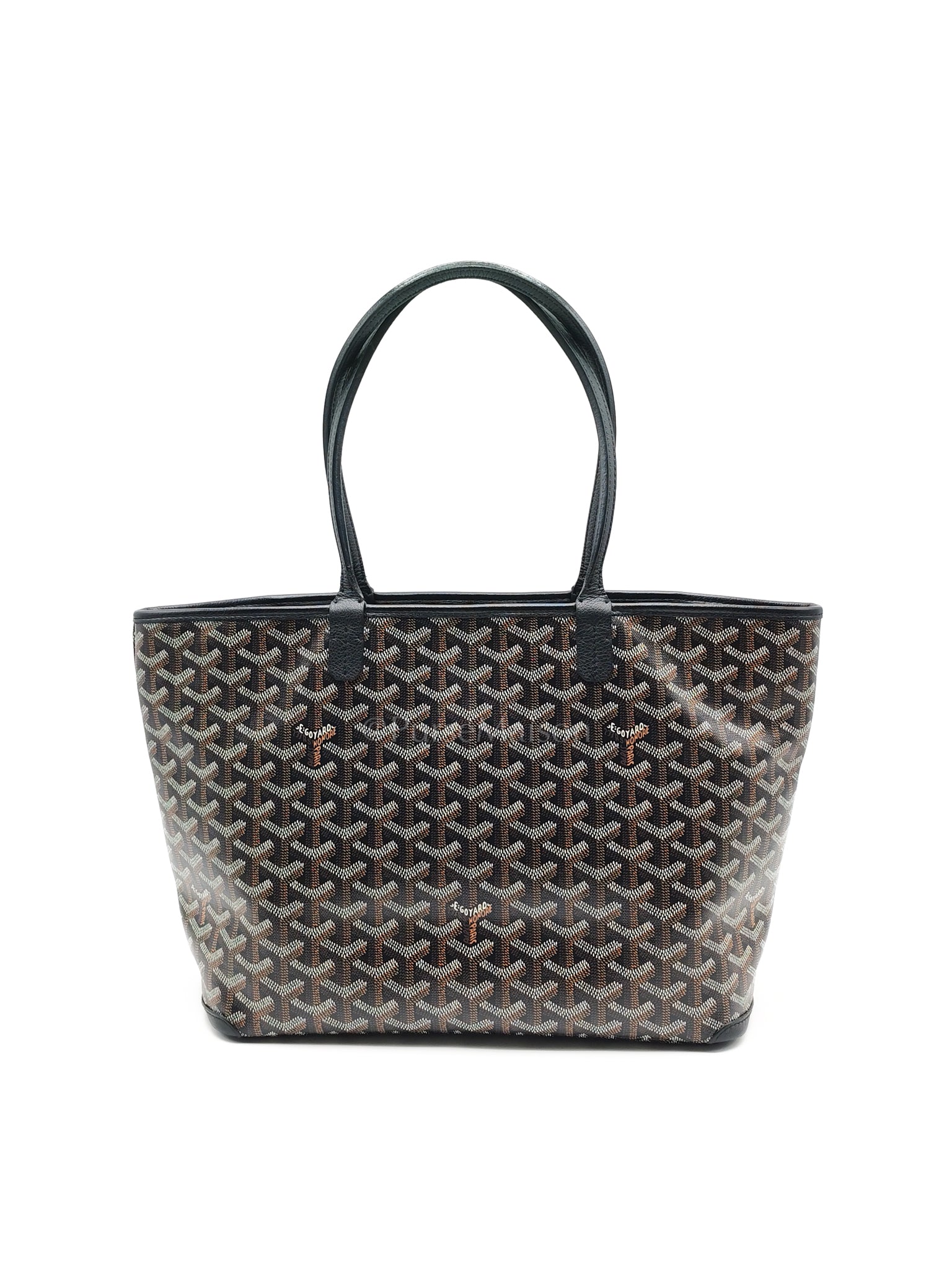 Artois PM in Black Goyardine Canvas Tote Bag