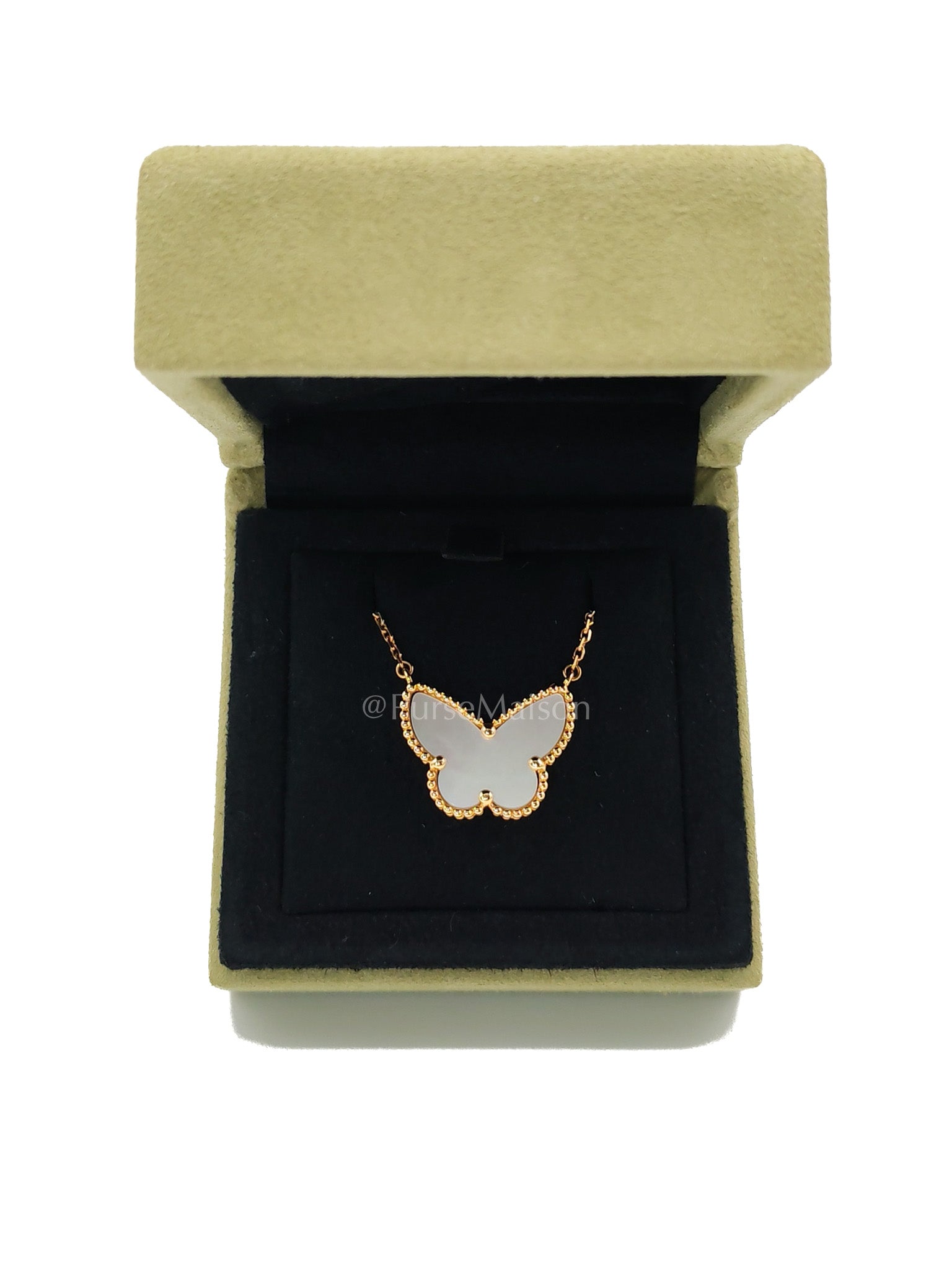 Lucky Alhambra White Mother of Pearl 18k Gold Necklace Year 2020 | Purse Maison Luxury Bags Shop