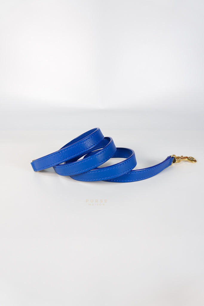 Luggage Nano Shoulder Bag in Blue Grained Leather | Purse Maison Luxury Bags Shop