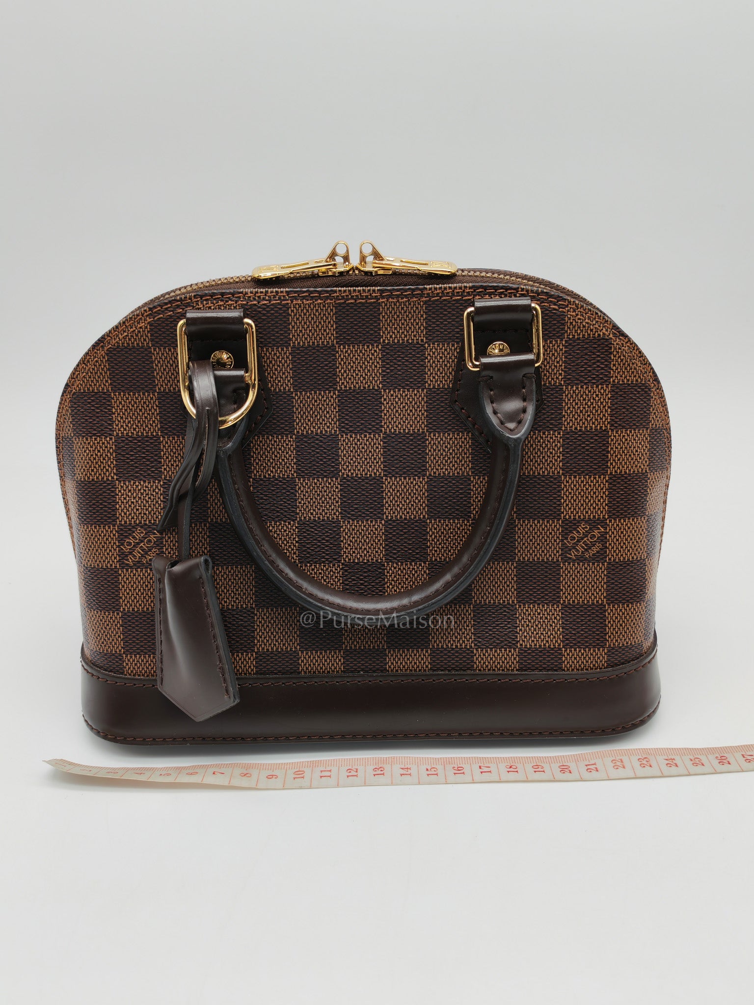 Alma BB in Damier Ebene Canvas (Microchip)