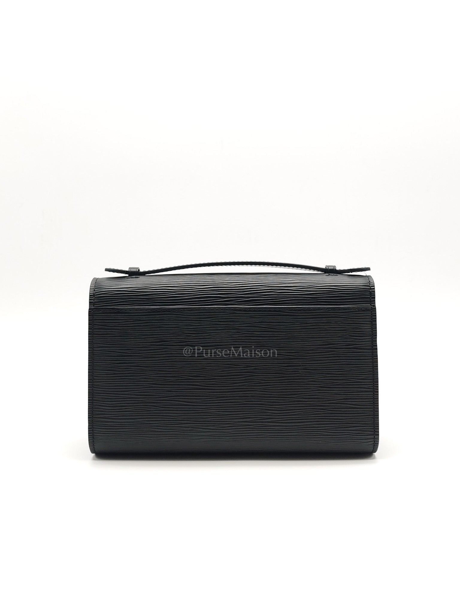 Clery Pochette in Black Epi Leather & Black/Silver Hardware (Datecode: SR2199)