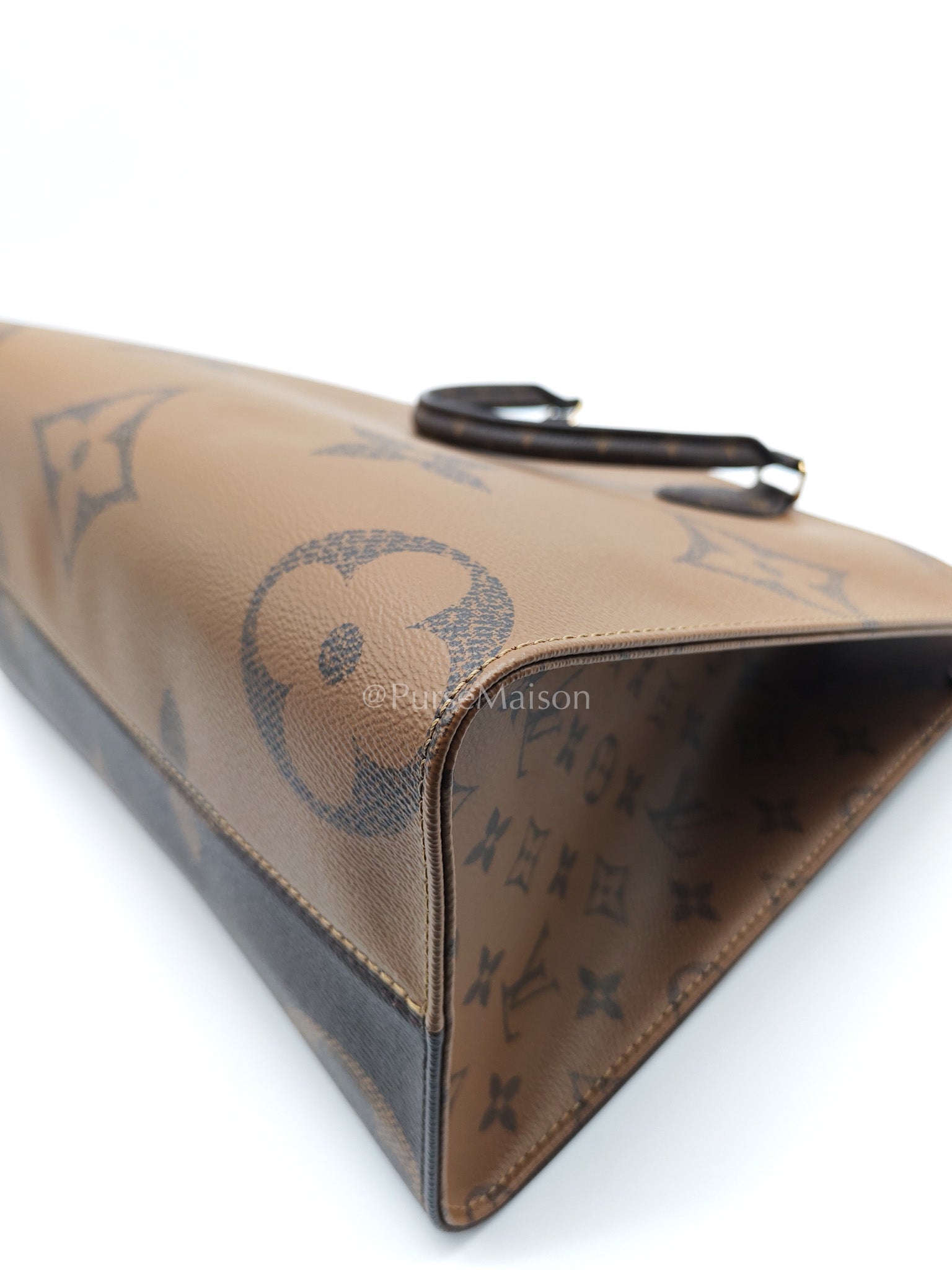 Louis Vuitton OntheGo MM in Reverse Monogram Canvas and Gold Hardware Microchip