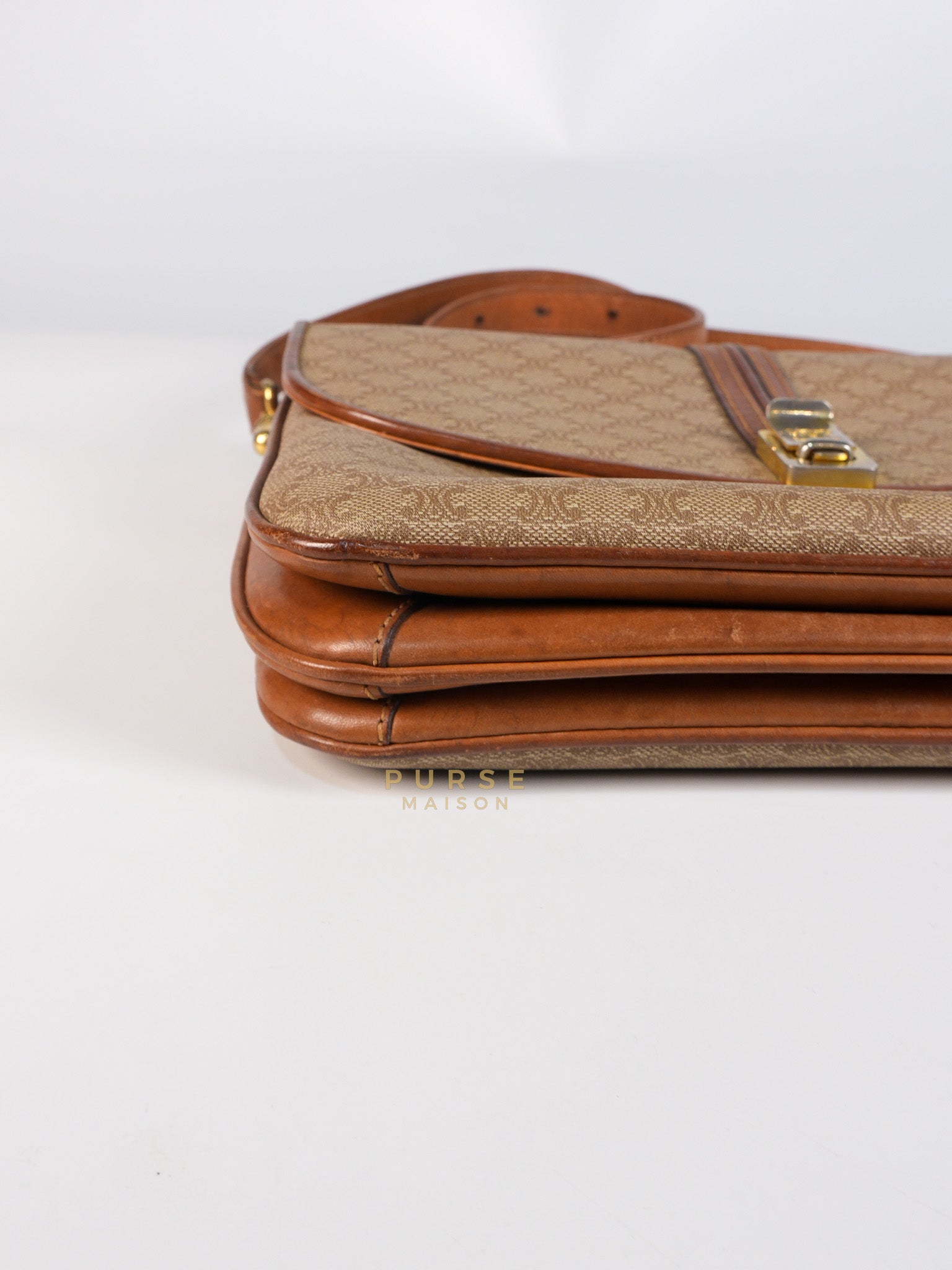 Macadam Crossbody Bag in Brown & Gold Hardware | Purse Maison Luxury Bags Shop