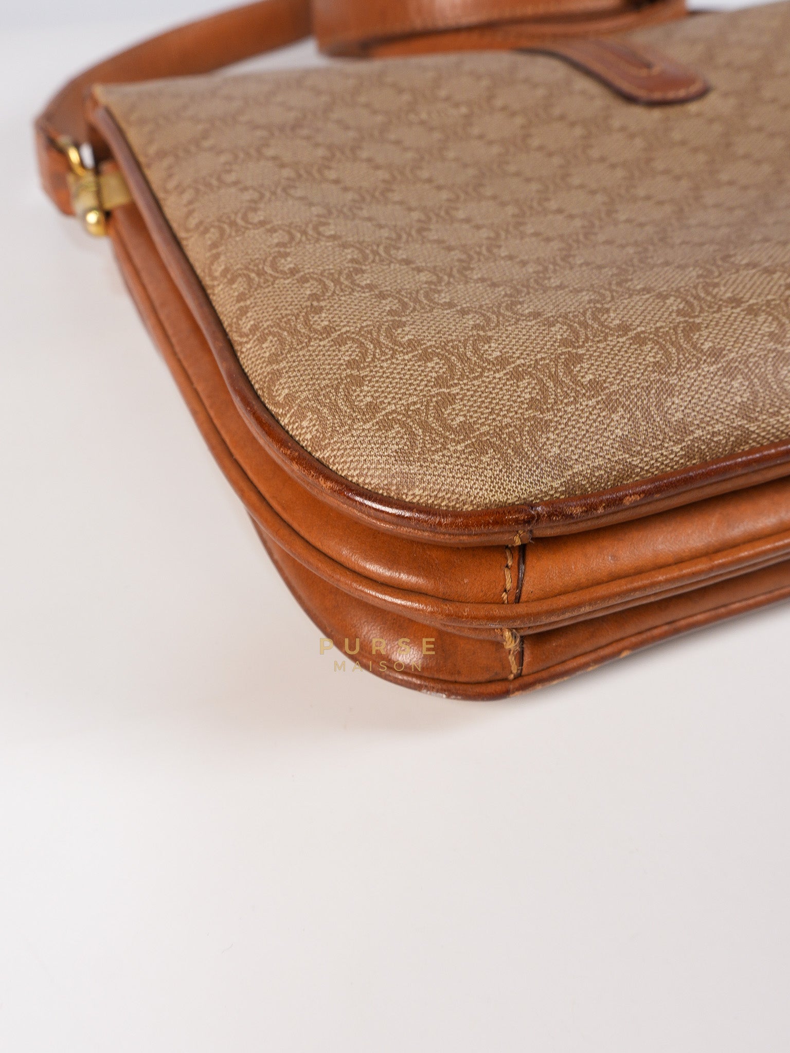 Macadam Crossbody Bag in Brown & Gold Hardware | Purse Maison Luxury Bags Shop